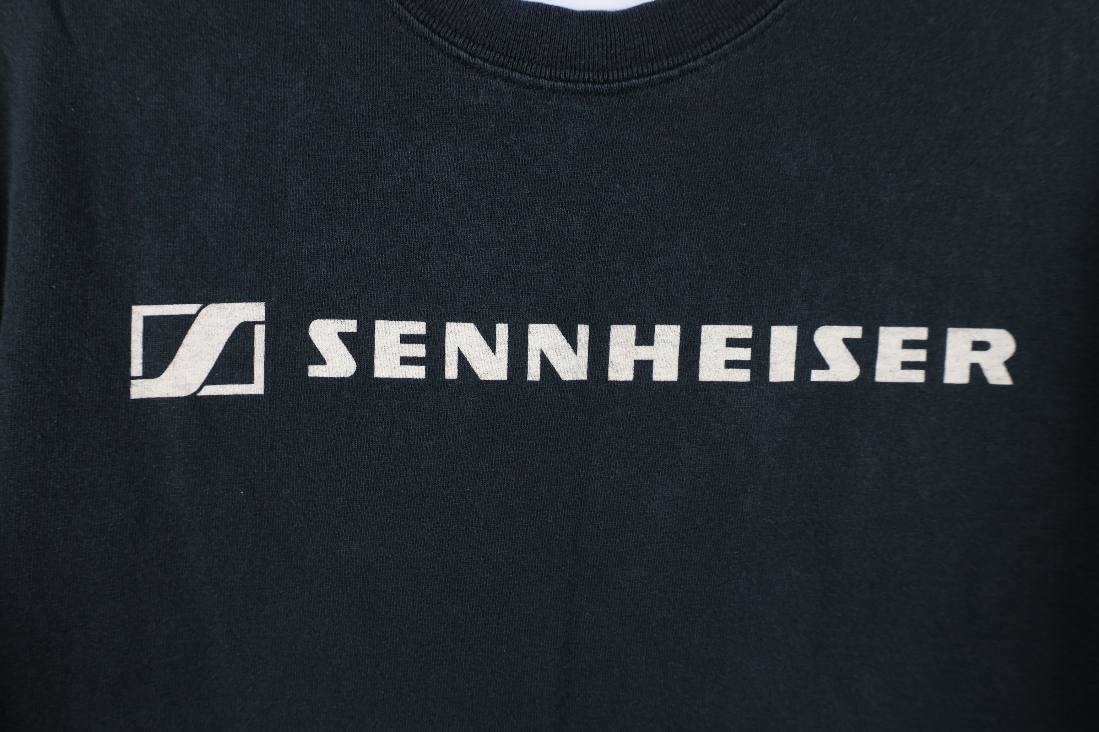 Vintage Vintage 90s Y2K Spell Out Sennheiser Music T-Shirt Black Size US M / EU 48-50 / 2 - 8 Thumbnail