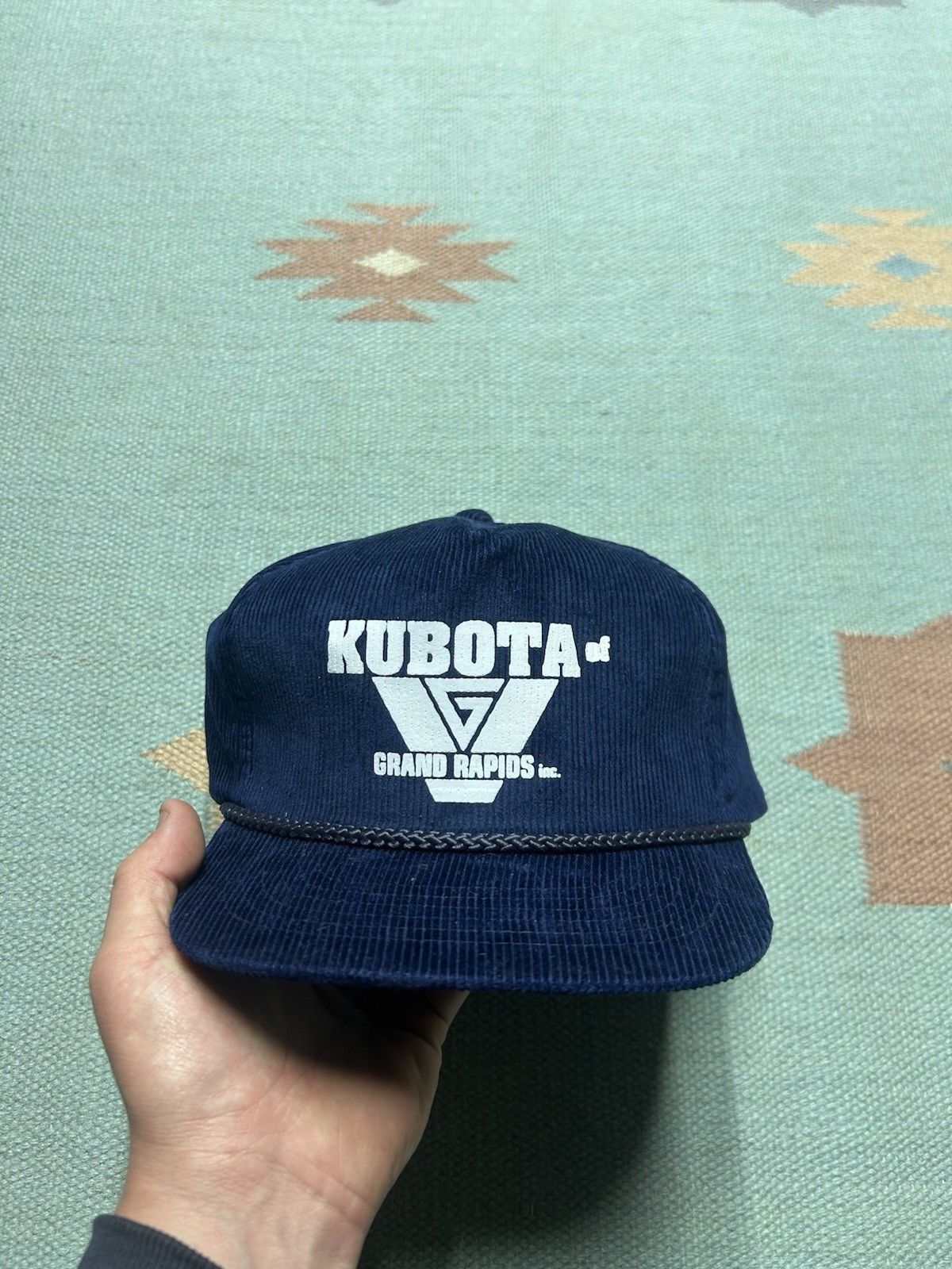 Vintage Vtg hat corduroy Kubota of Grand Rapids Michigan tractor Size ONE SIZE - 2 Thumbnail