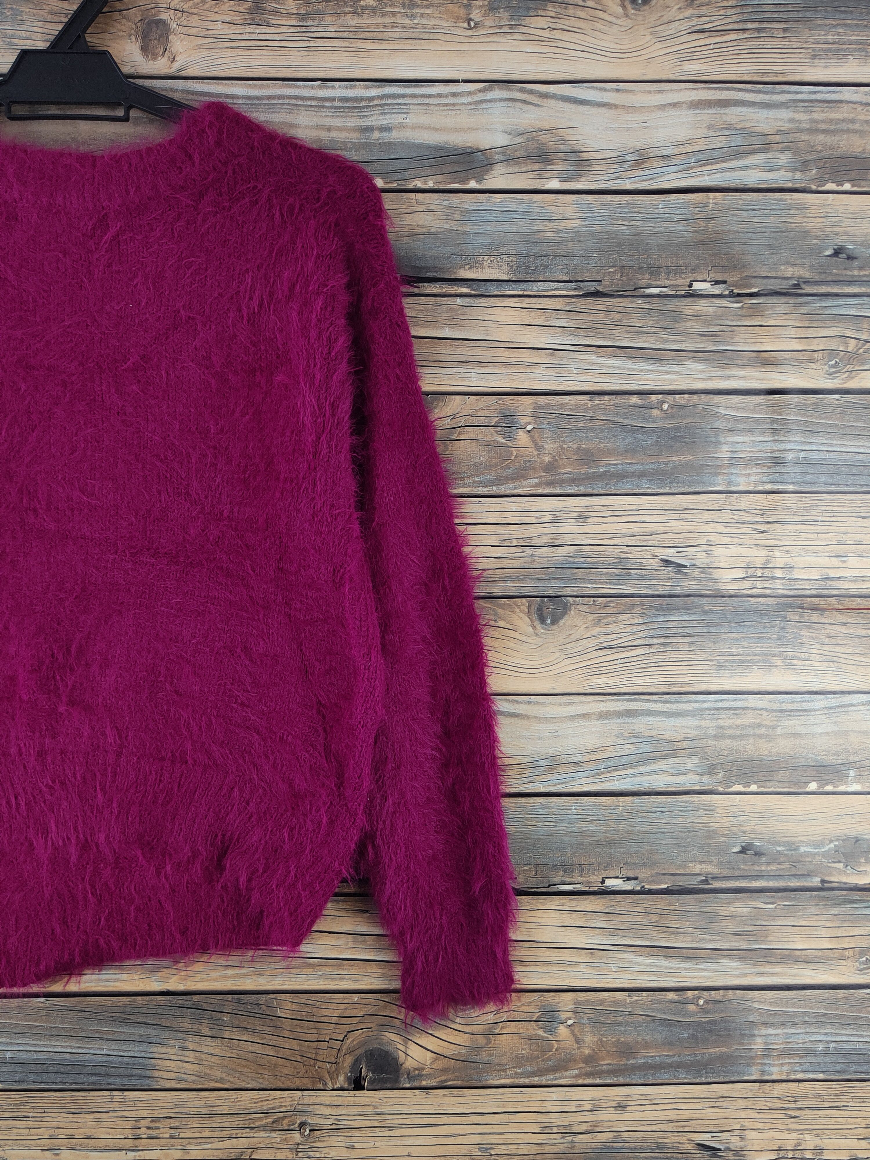 LOWRYS FARM DL Lowry's Farm Purple Fur Mohair shaggy Knitwear #46-923 Size M / US 6-8 / IT 42-44 - 9 Thumbnail