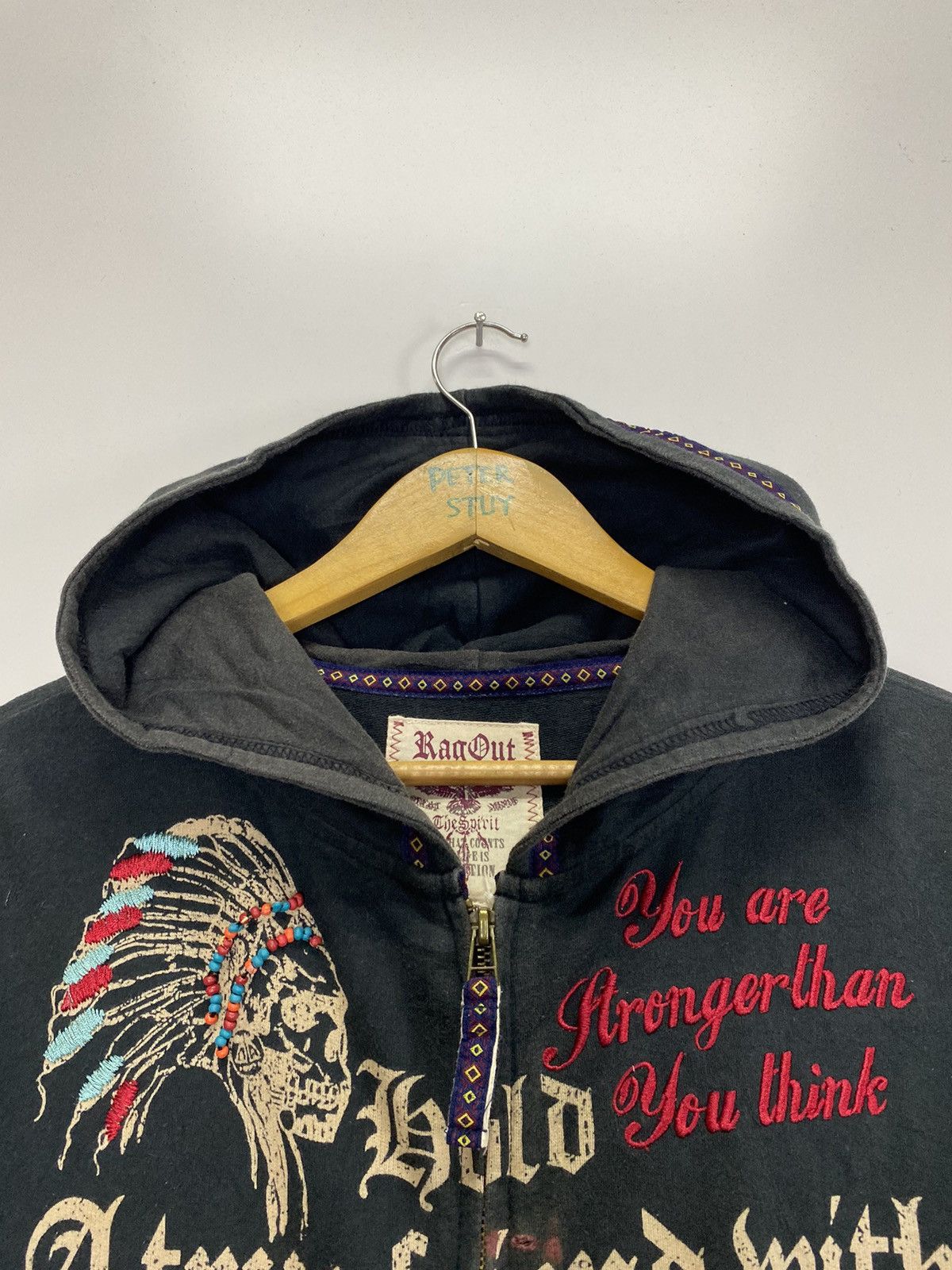 Japanese Brand × Vintage Vintage Rag out hoodies Size US M / EU 48-50 / 2 - 7 Thumbnail
