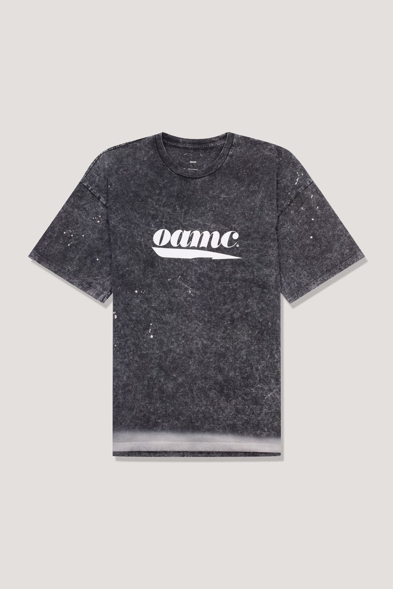 OAMC o1y0225 Logo Crewneck T-Shirt in Lead/White Size US XS / EU 42 / 0 - 1 Thumbnail