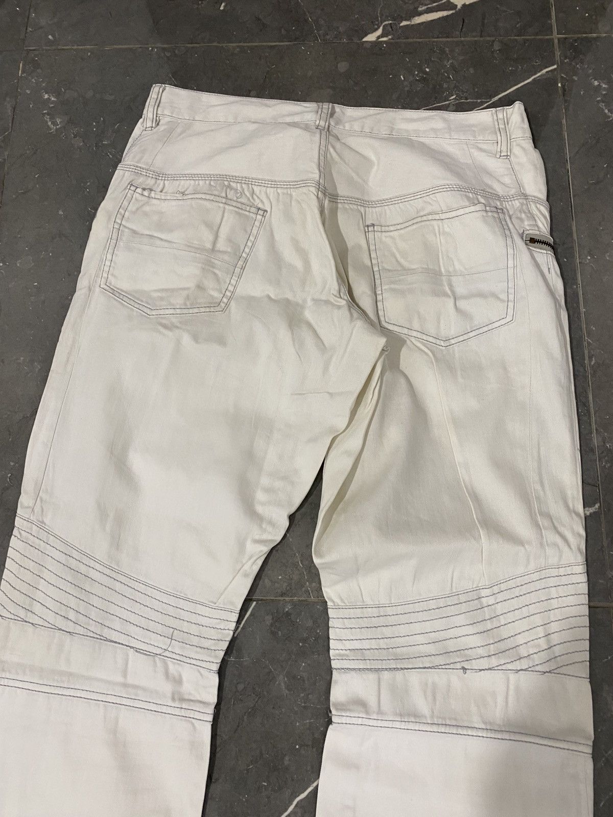 Schlussel Japanese Biker White Pants Vkei