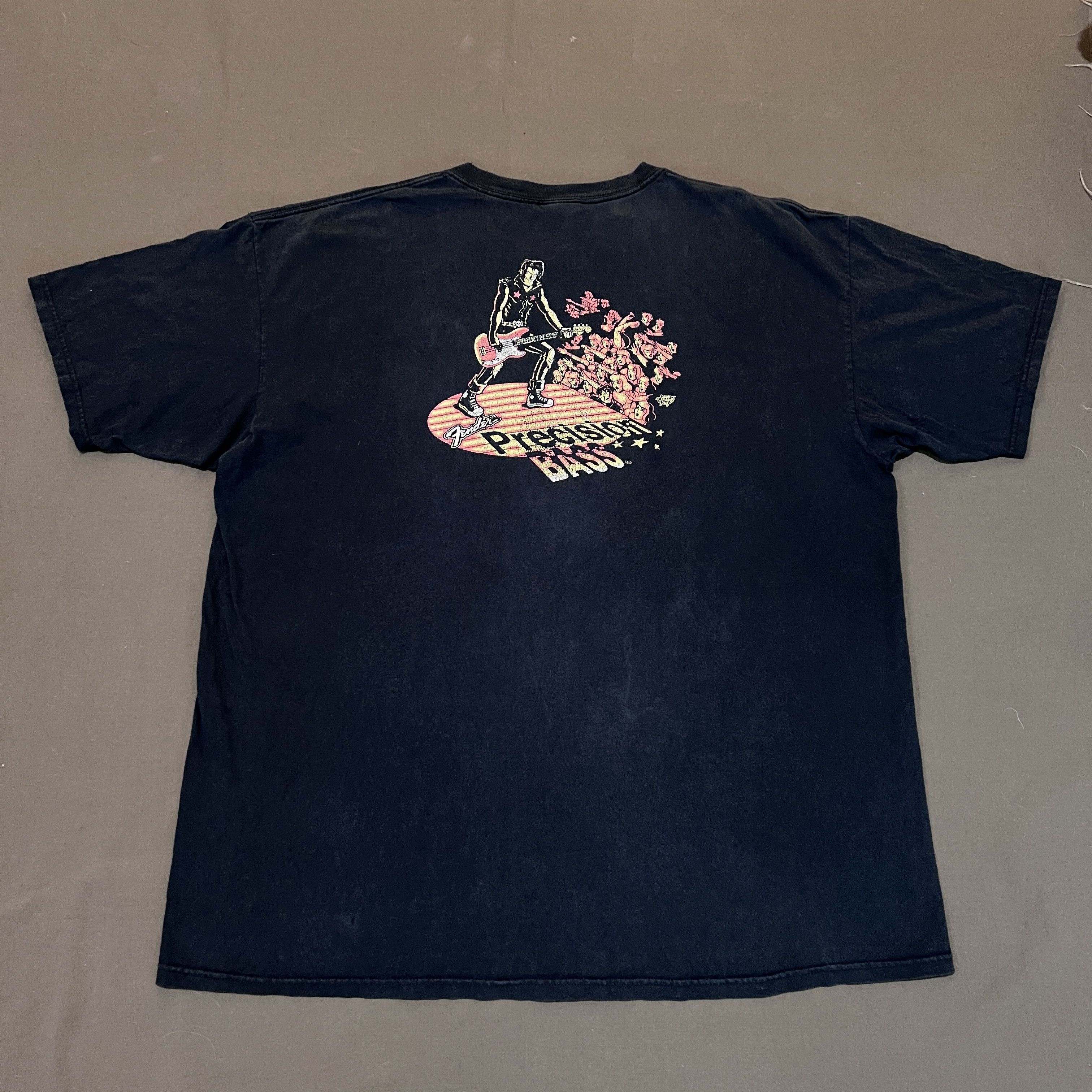 Band Tees × Vintage Vintage Y2K Fender Precision Bass Guitar Promo Tee 2XL Faded Size US XXL / EU 58 / 5 - 2 Thumbnail