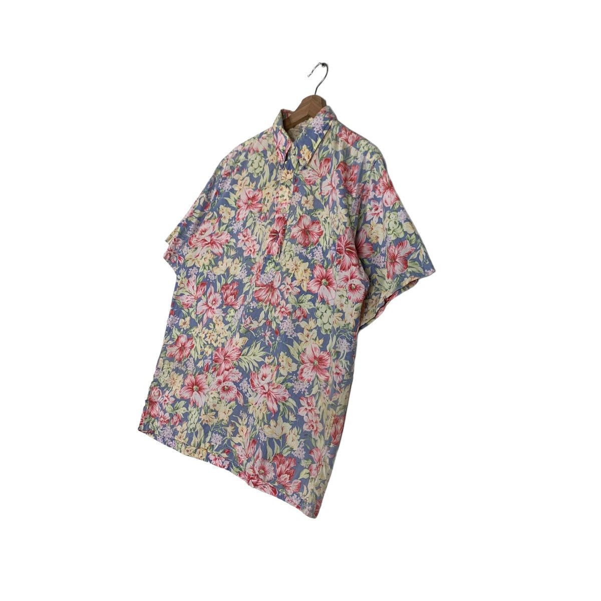 Reyn Spooner REYN SPOONER Floral Motif Design Half Button Shirt #0225-C10 Size US M / EU 48-50 / 2 - 2 Thumbnail
