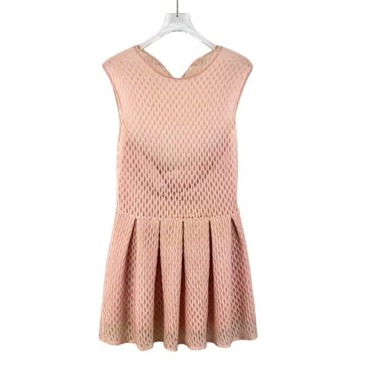 Dior Dior Light Pink Knit Sleeveless Dress Size S / US 4 / IT 40 - 1 Thumbnail