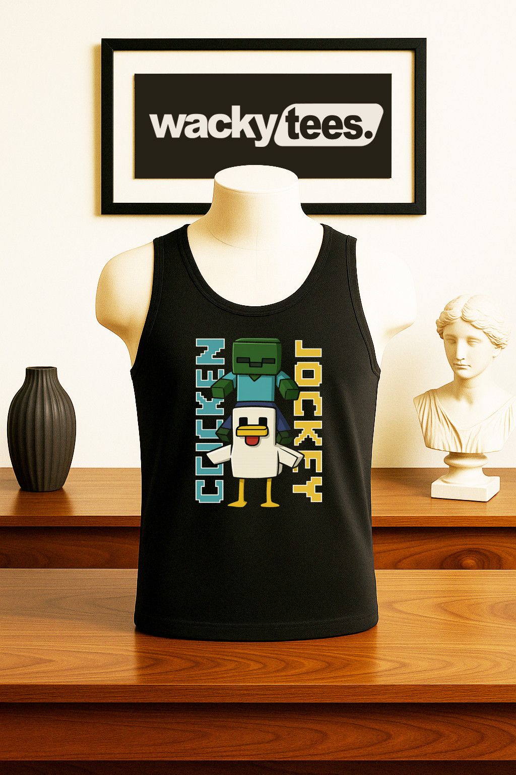 Other Chicken Jockey Funny Lover Video Gamer Graphic Tee Shirt Size US S / EU 44-46 / 1 - 2 Thumbnail