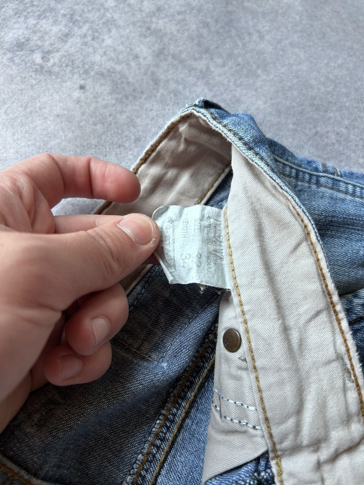 G-Star × Vintage Vintage G star Raw elwood96 denim biker jeans y2k Size US 32 / EU 48 - 6 Thumbnail