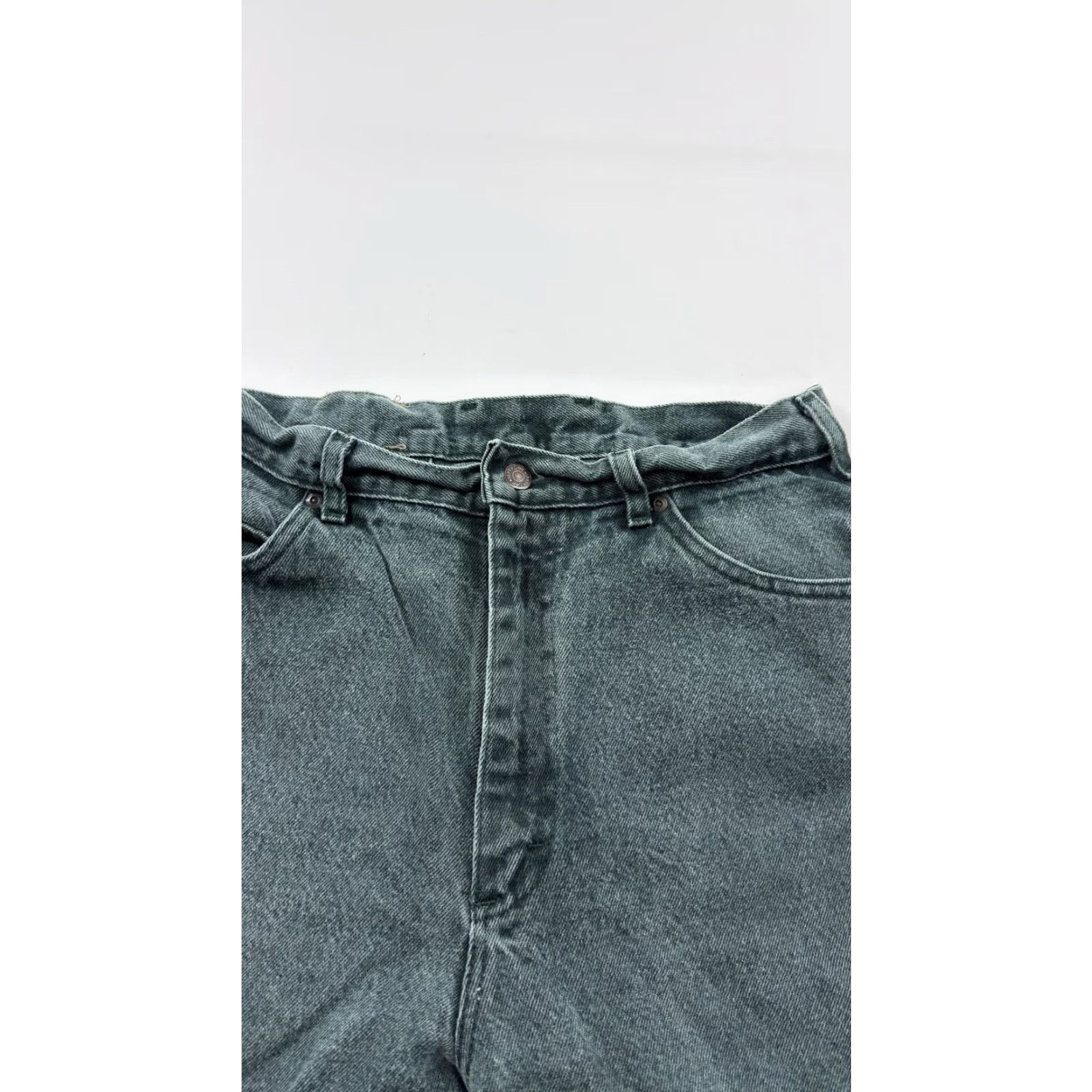 Lee VINTAGE Lee Jeans Womens 33x31 Black Tapered Leg Relaxed Fit Denim 90s USA Made Size 24" / US 00 / IT 34 - 3 Thumbnail