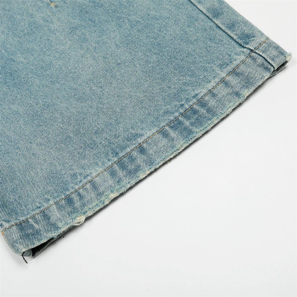 Jean Men's punk retro washed gradient distressed washed jeans Size US 32 / EU 48 - 6 Thumbnail