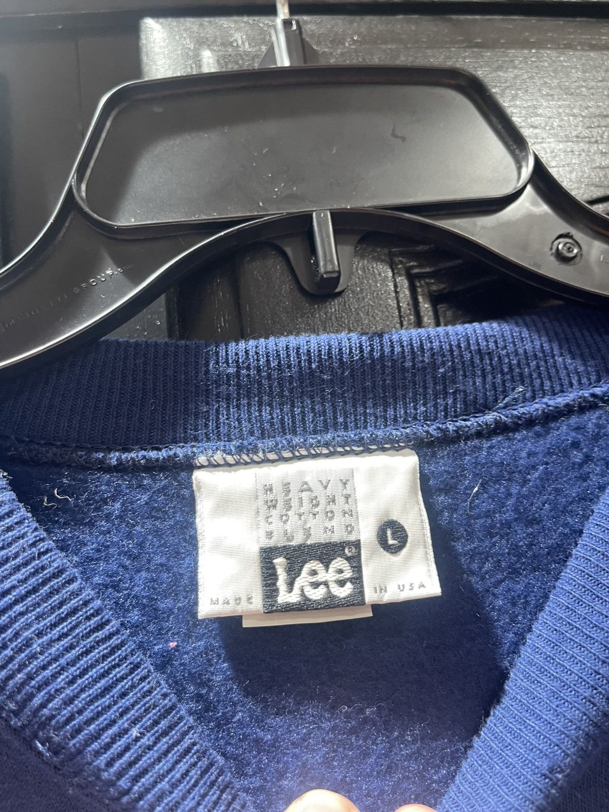 Lee Vintage 90s Lee Pullover Short Sleeve Sweater Blue Size US L / EU 52-54 / 3 - 2 Thumbnail