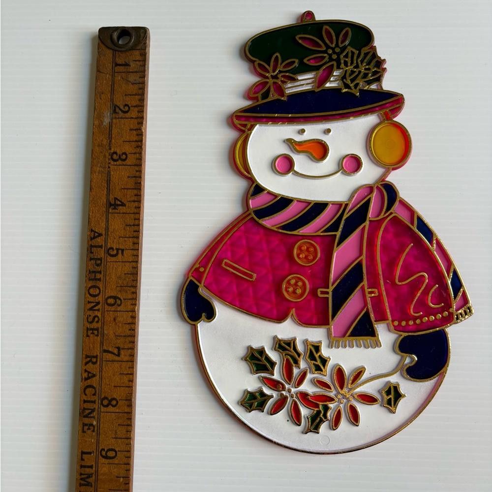 Designer Vintage Christmas Plastic Stained Glass Size ONE SIZE - 2 Thumbnail