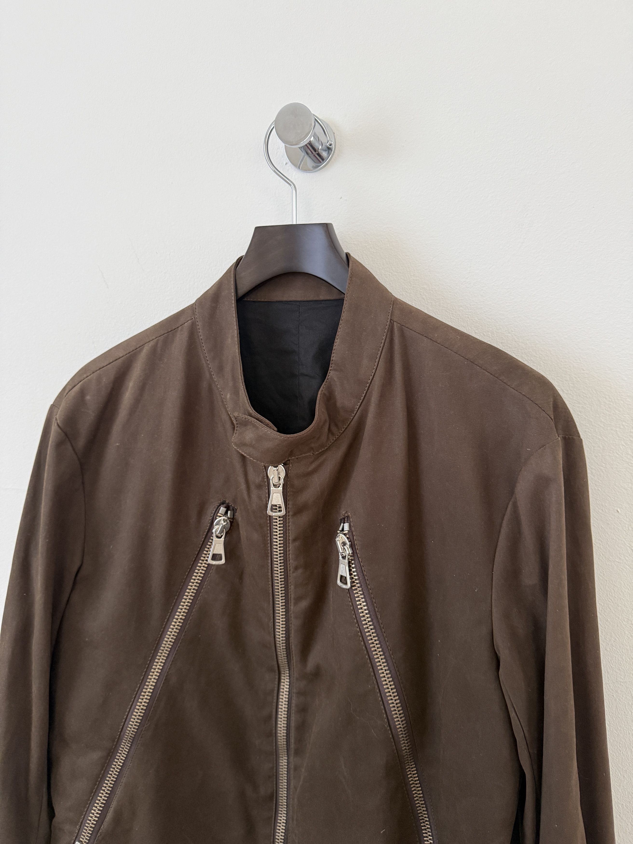 Maison Margiela 2003 Waxed 5 Zip Moto Jacket Size US M / EU 48-50 / 2 - 6 Thumbnail