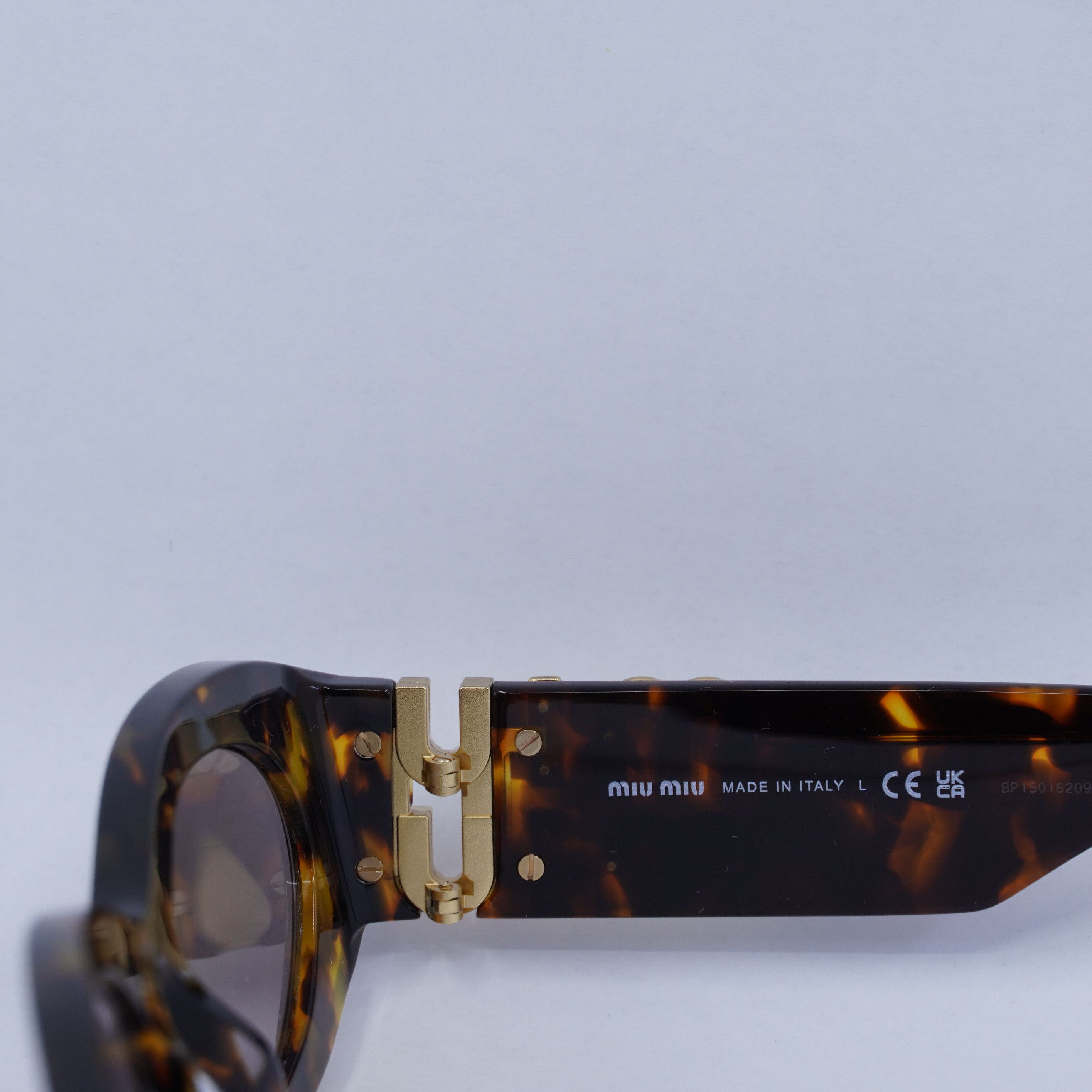 Miu Miu Miu Miu MU11WS 14L20I Sunglasses Havana Oval Frame Size ONE SIZE - 5 Thumbnail