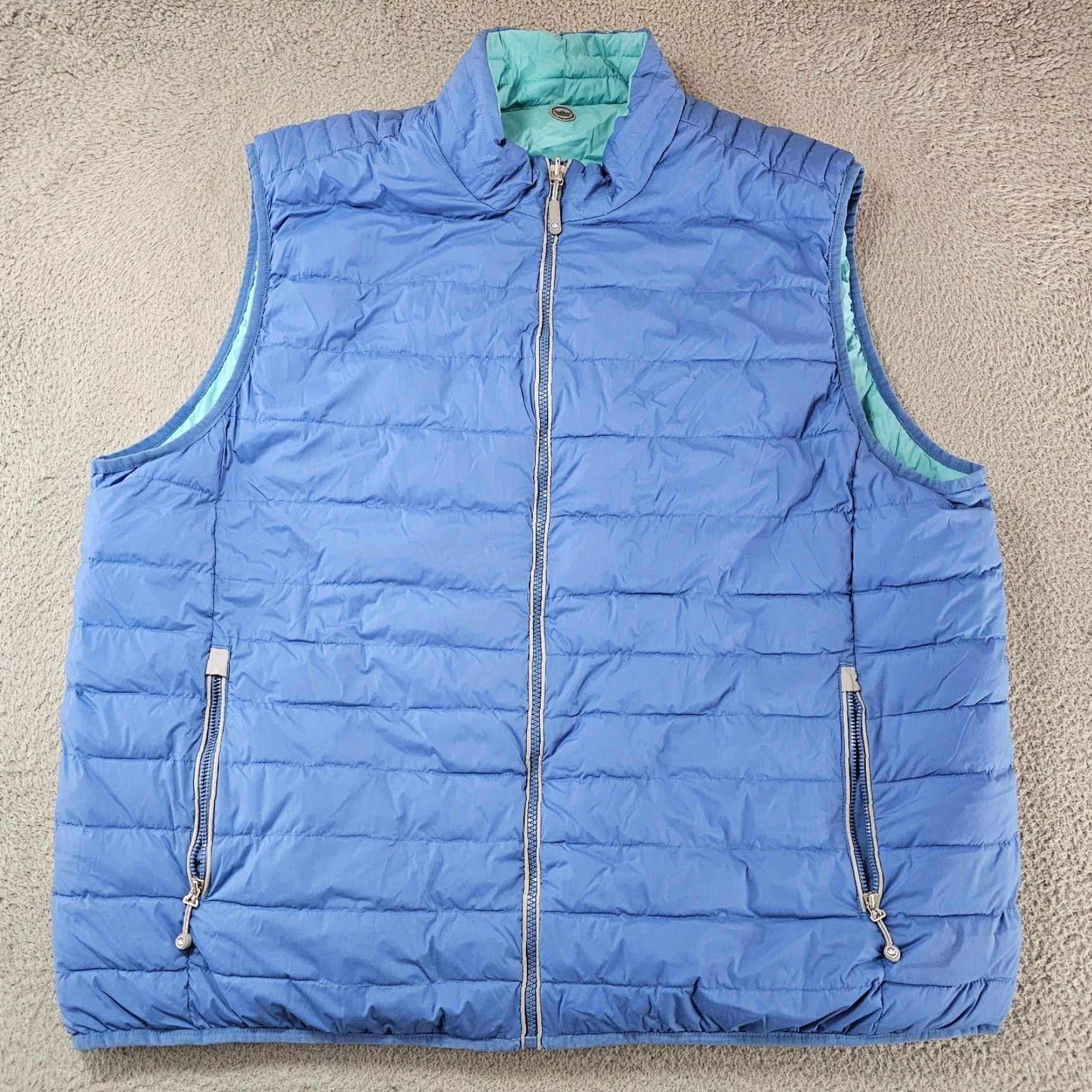 Peter Millar Peter Millar Crown Reversible Puffer Vest Mens 2X Full Zip Lightweight Blue Teal Size US XXL / EU 58 / 5 - 2 Thumbnail
