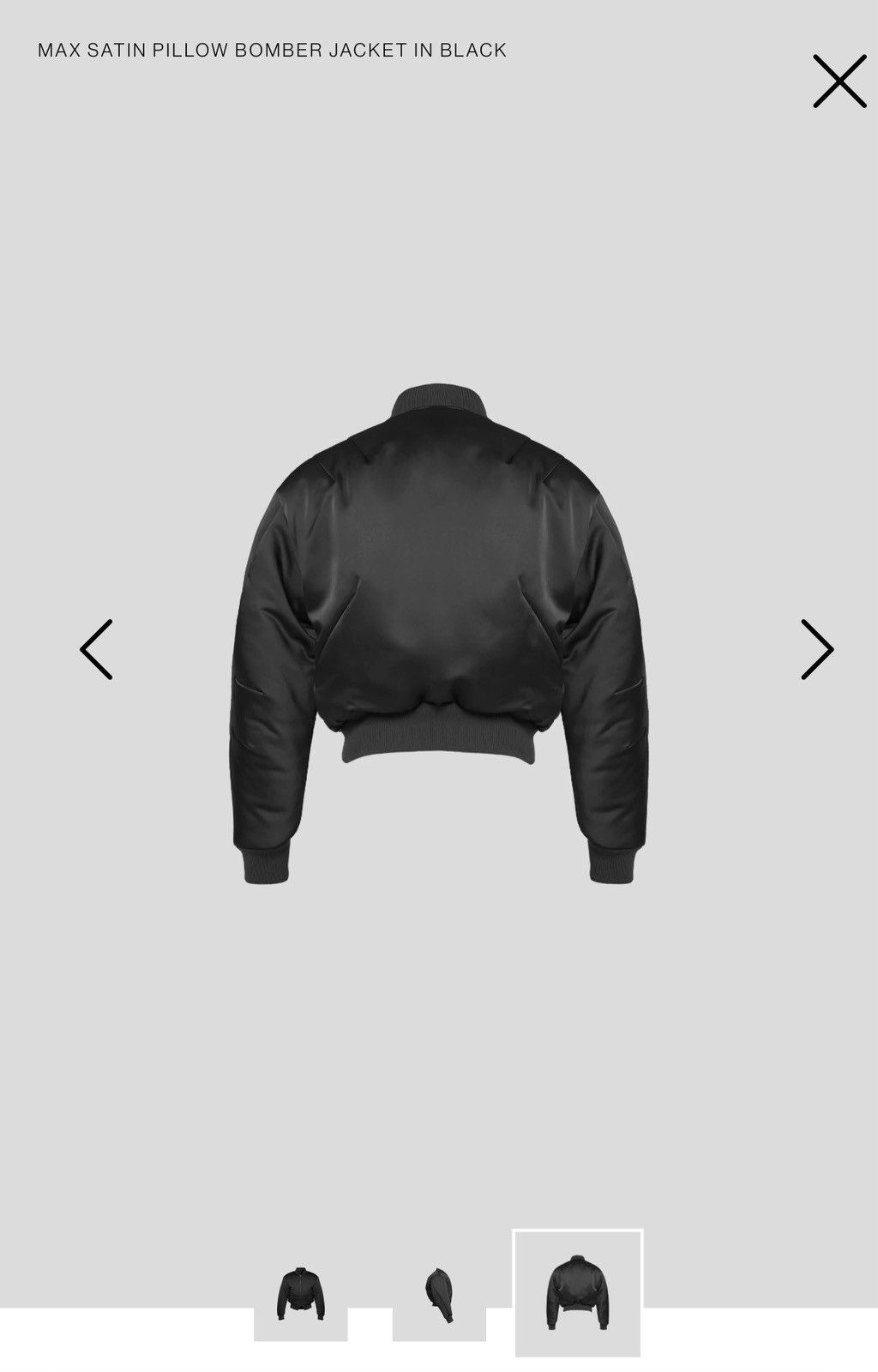 VUJADE MAX SATIN PILLOW BOMBER JACKET　M Max Satin Pillow Bomber Jacket | Why are you here?