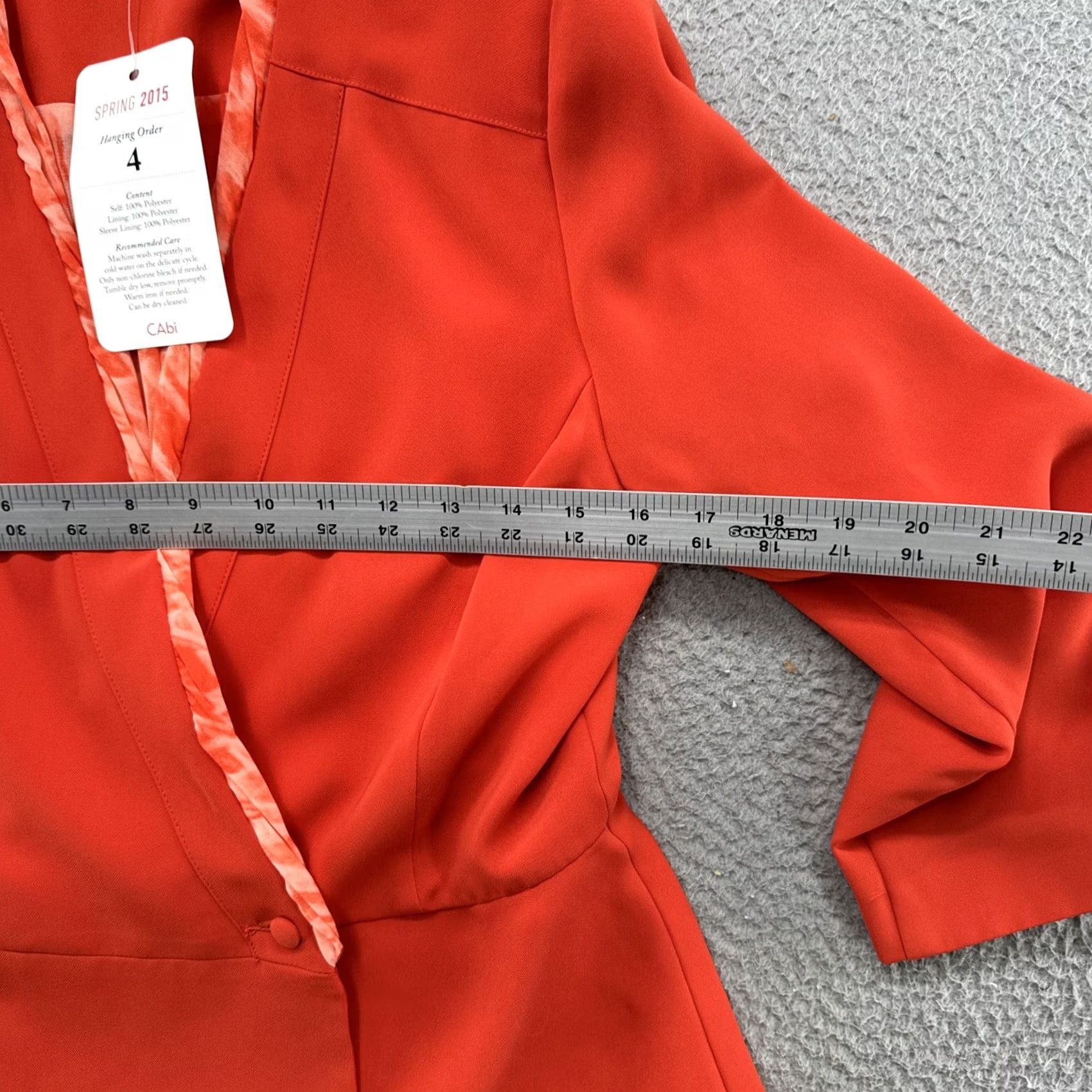 Vintage Cabi Jane Jacket Blazer Orange Spring 2015 Women’s Size 4 NEW Size S / US 4 / IT 40 - 4 Thumbnail