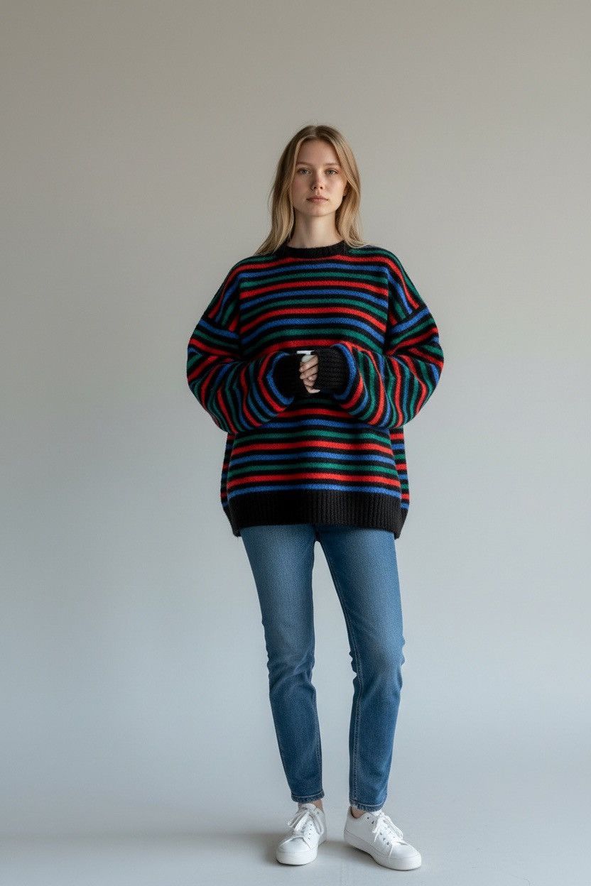 Handmade Handmade Oversized Chunky Knit Sweater Sz XL Size XL / US 12-14 / IT 48-50 - 1 Thumbnail