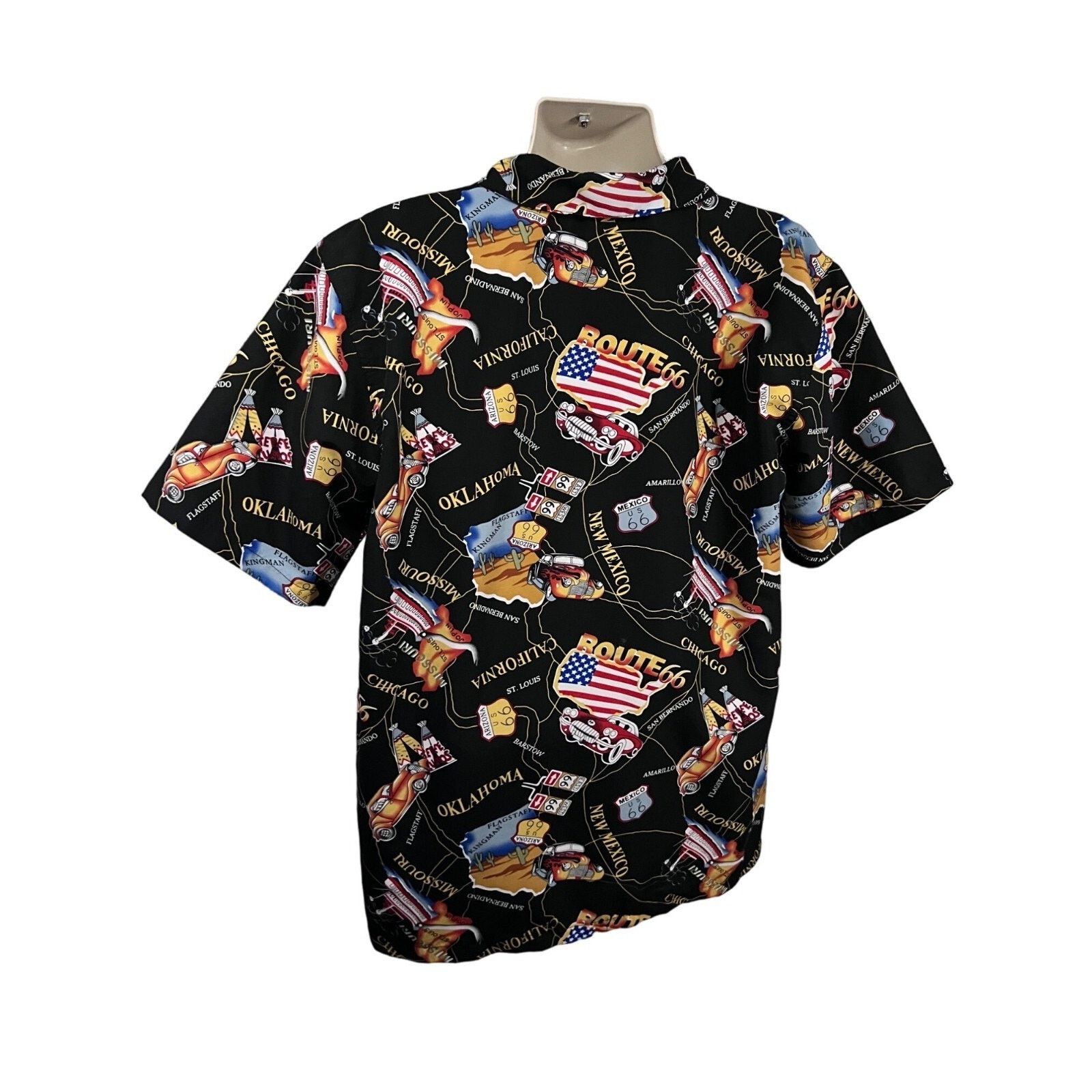 Other Route 66 All Over Graphic Print Button Shirt Large Pocket Size US L / EU 52-54 / 3 - 2 Thumbnail