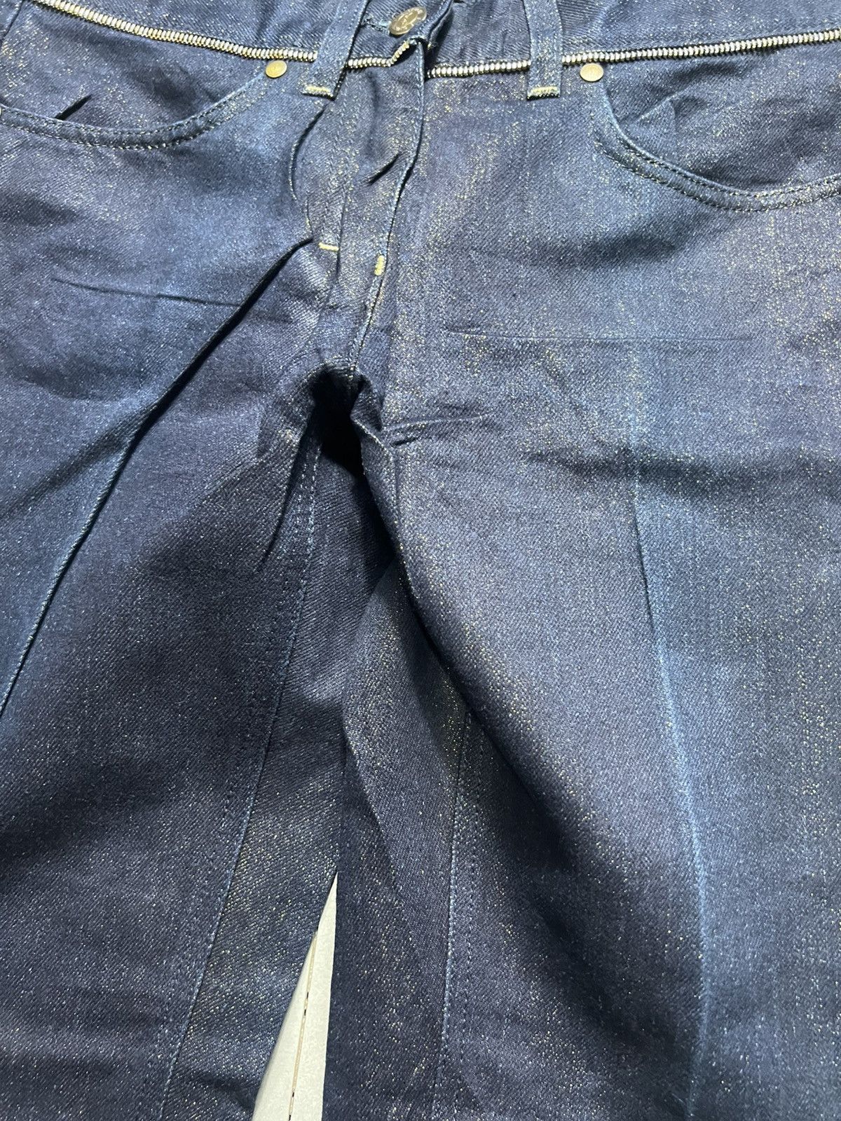 Yves Saint Laurent Yves Saint Laurent - Navy Sparkle Denim Zipper Size 26" / US 2 / IT 38 - 5 Thumbnail