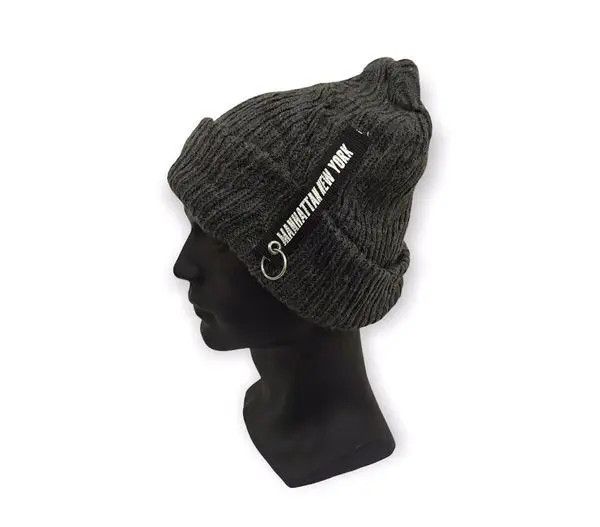 Japanese Brand × Vintage Vintage Manhattan New York Knit Beanie Hat Size ONE SIZE - 1 Thumbnail