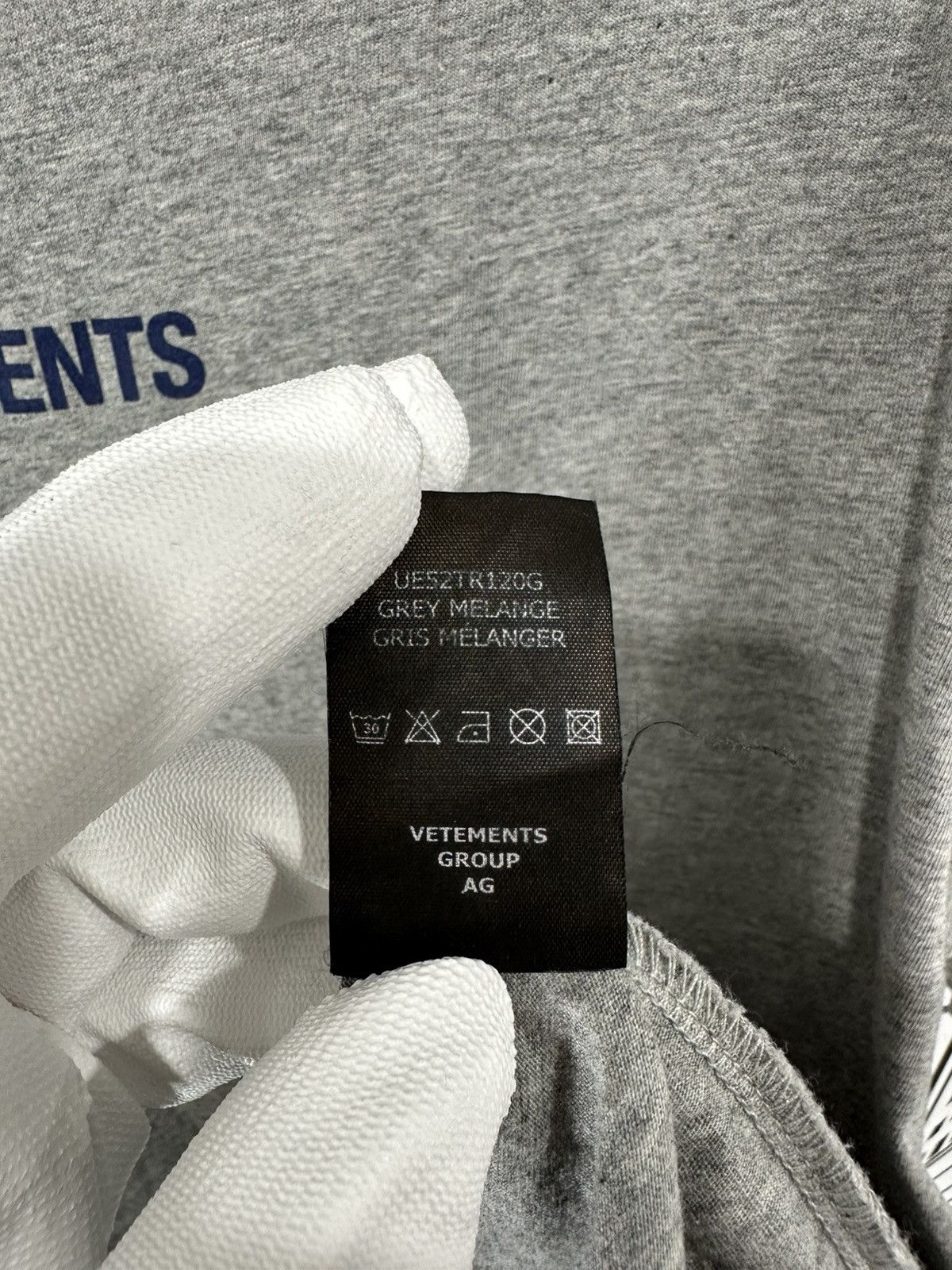 Vetements Vetements Classic Tee Shirt Grey Small Size US S / EU 44-46 / 1 - 9 Thumbnail