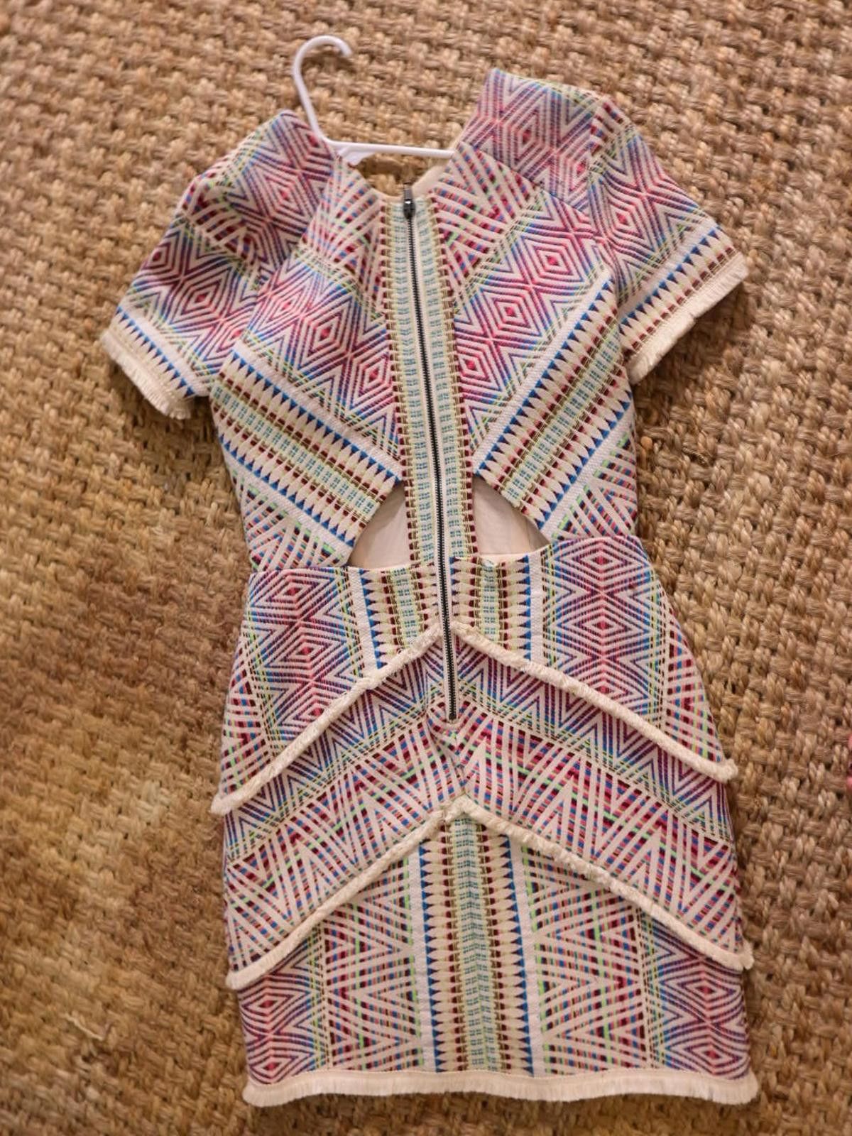 Other Adelyn Rae Jaylene Short Sleeve Multicolor Geometric Dress S Size S / US 4 / IT 40 - 8 Thumbnail