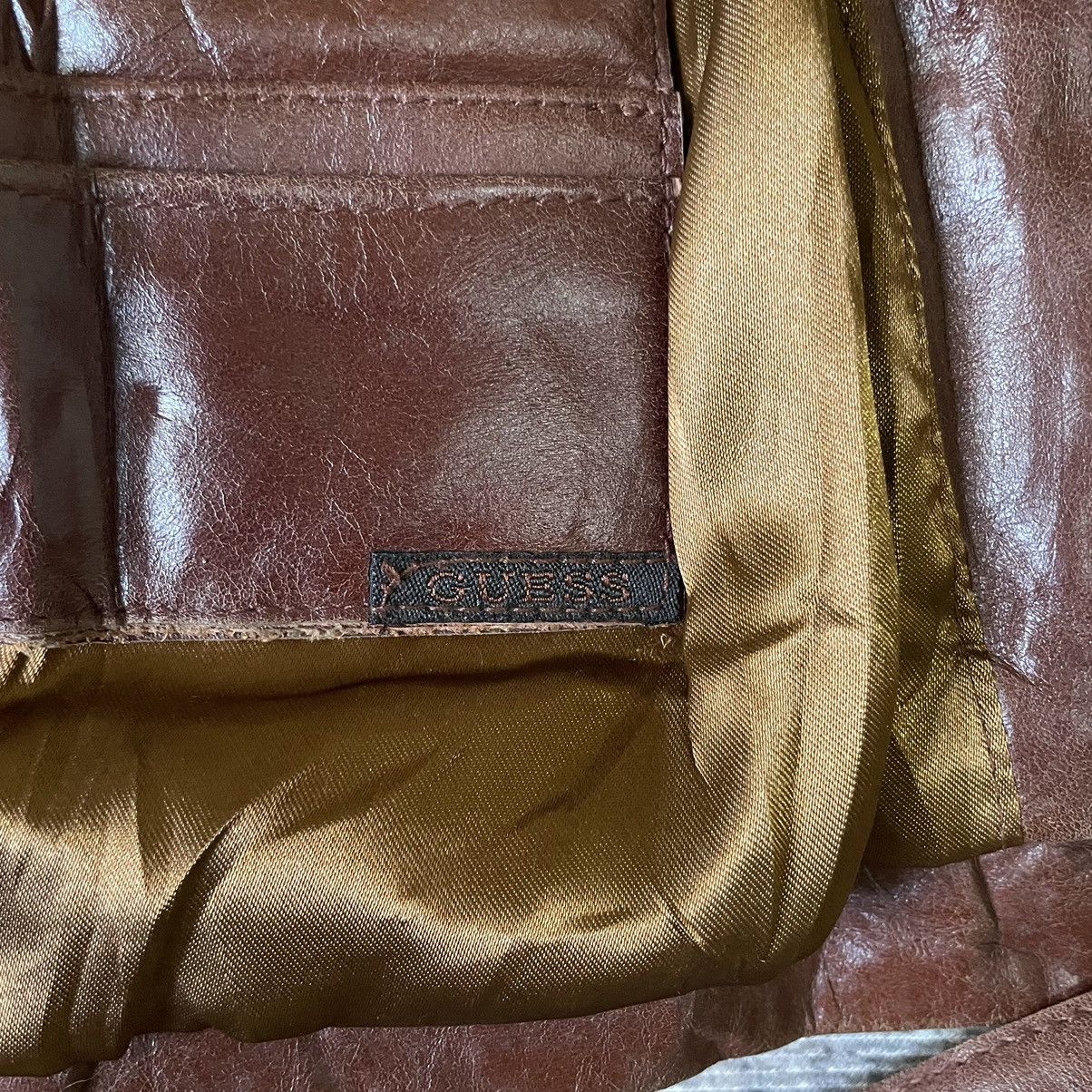Hysteric Glamour Vintage 1980s Guess Archive Brown Leather Belted Jacket XS Size US XS / EU 42 / 0 - 15 Thumbnail