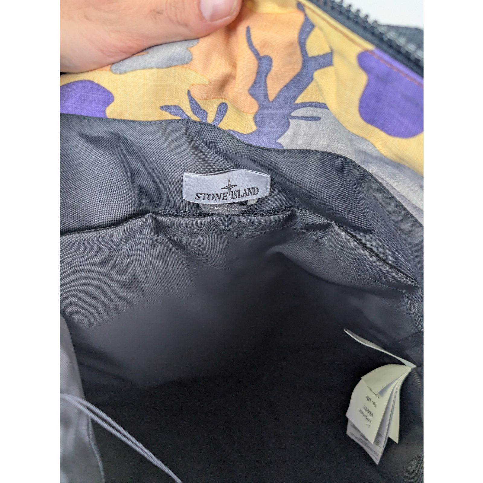 Stone Island o1rshd1 Heritage Camo Large Compass Embroidered Tote Bag Size ONE SIZE - 11 Thumbnail