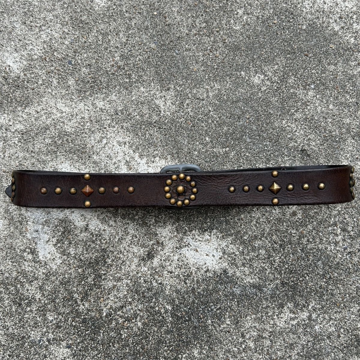 Vintage Vintage Diesel studded leather belt (Kapital Style) Size ONE SIZE - 3 Thumbnail