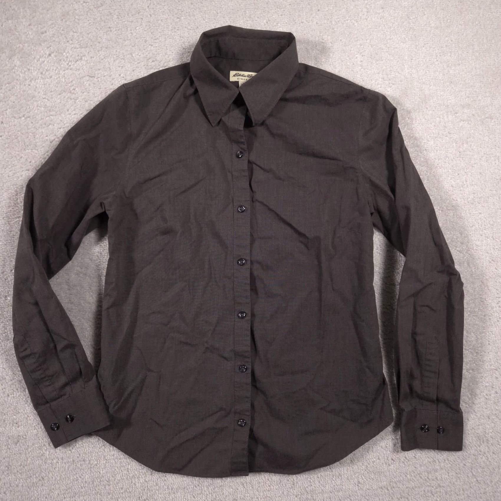 Eddie Bauer Eddie Bauer Shirt Womens S Gray Button Front Long Sleeve Cotton Top Size S / US 4 / IT 40 - 2 Thumbnail
