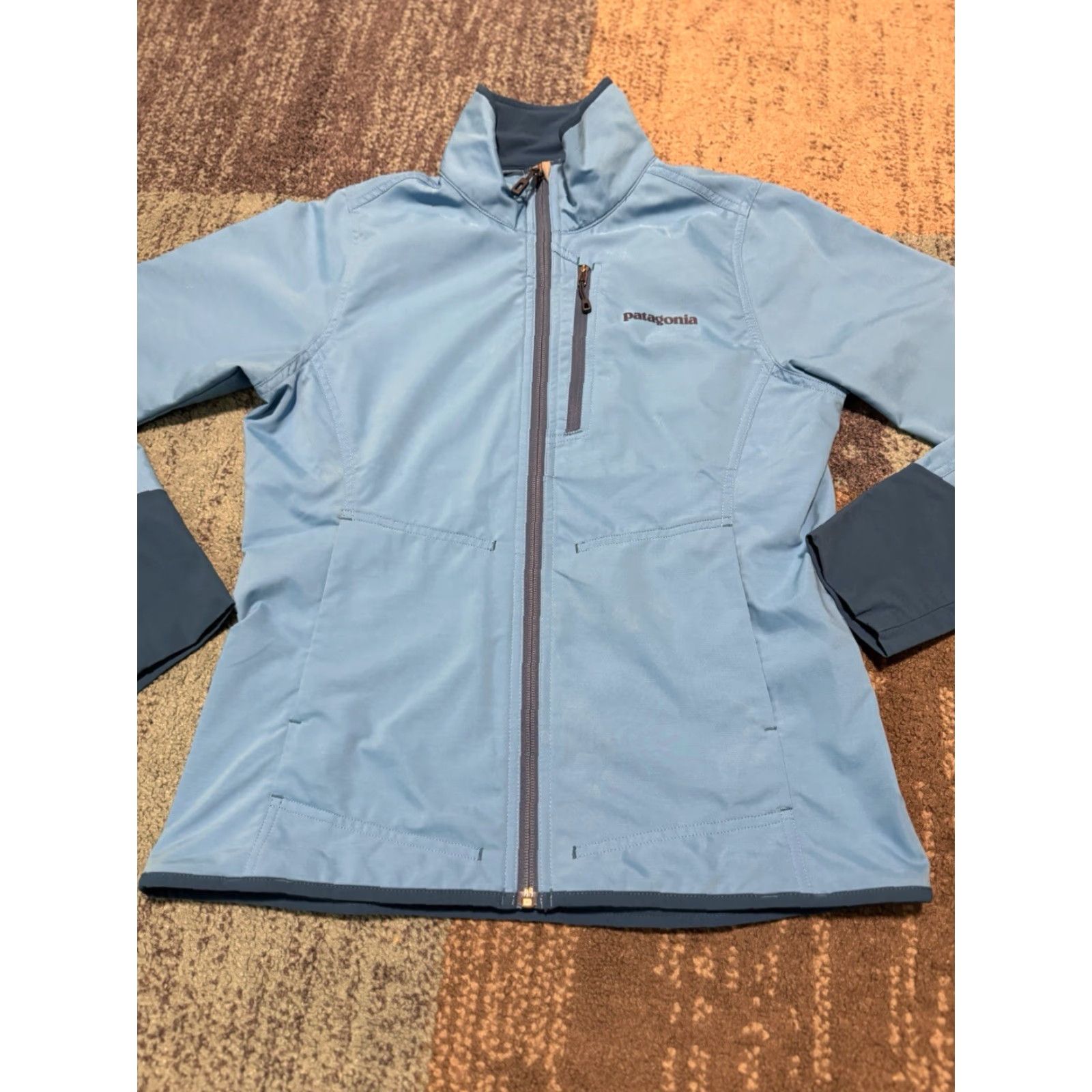 Patagonia Patagonia Softshell Jacket Hoody Blue Full Zip Outdoor Hiking Activewear Unisex Adults Size S Size S / US 4 / IT 40 - 2 Thumbnail