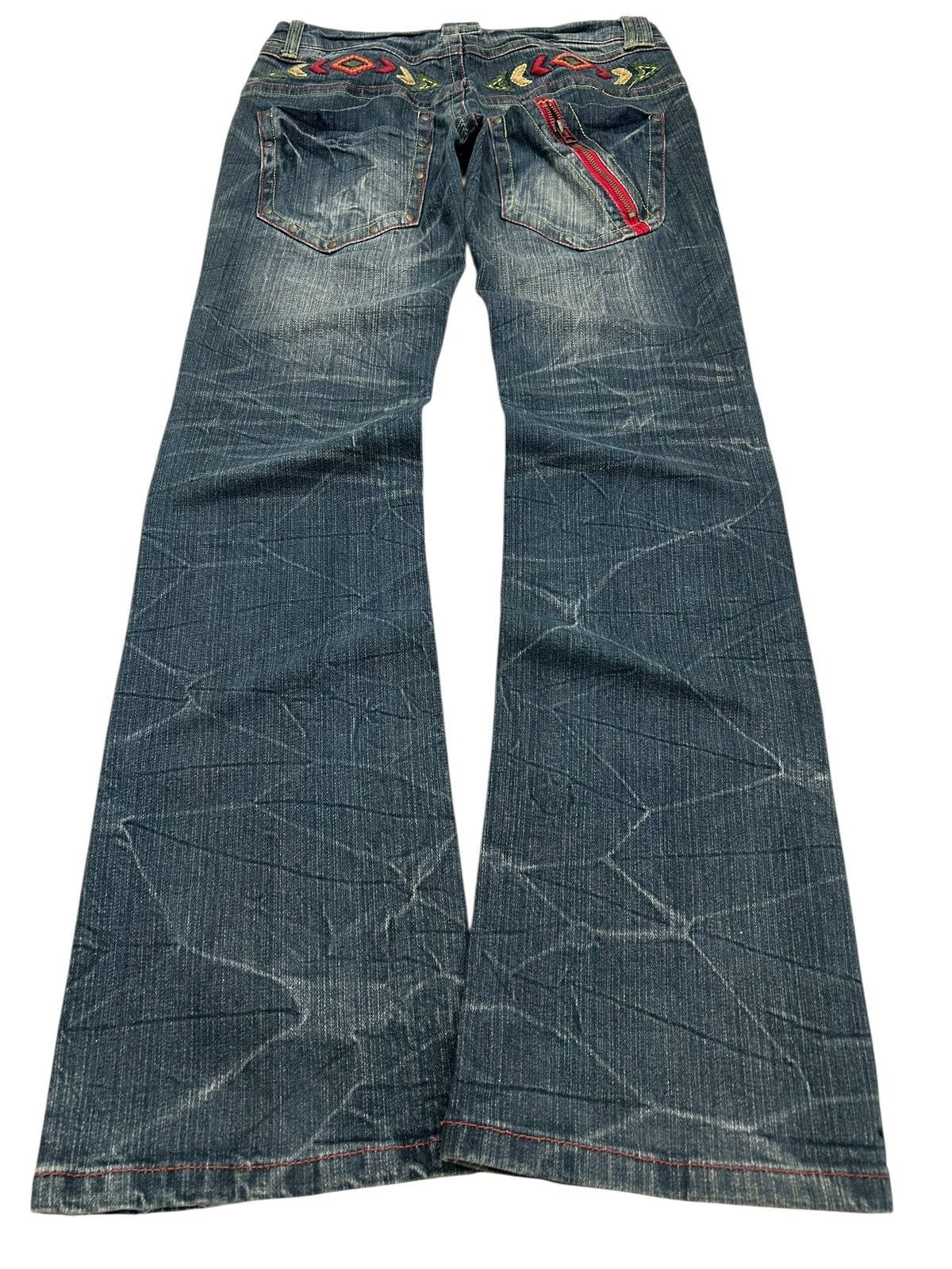Hysteric Glamour Japanese Embroidered Jeans Clawn Marks Design Size 29" - 2 Thumbnail
