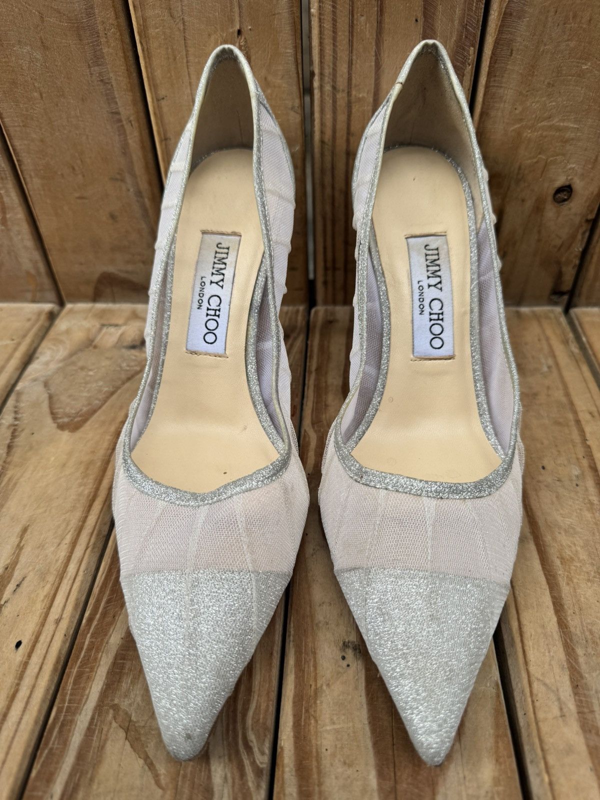 Jimmy Choo Jimmy choo Women’s fabric glitter pumps size EUR 37 US 7 Size US 7 / IT 37 - 6 Thumbnail