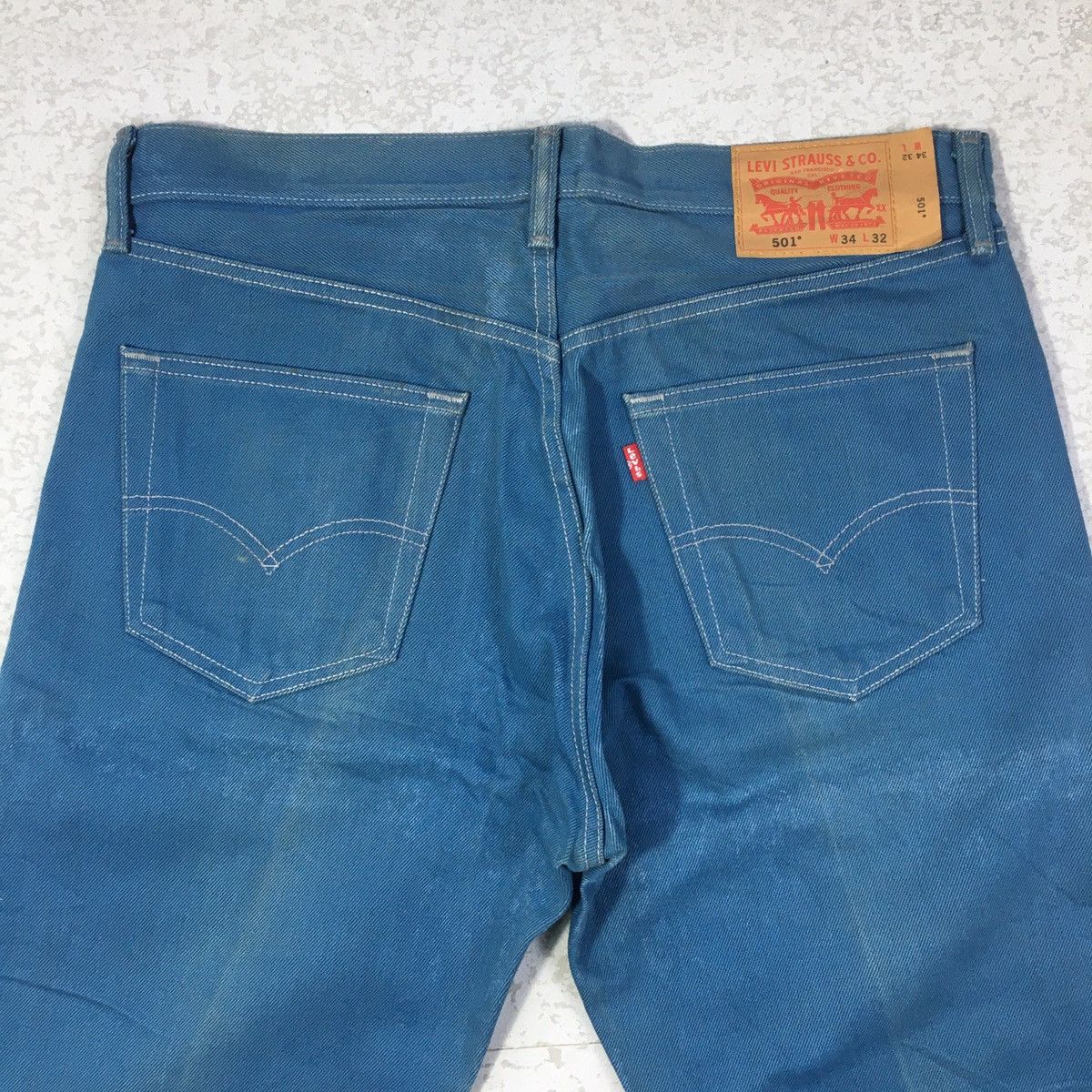 Levi's × Vintage Levis 501 Blue Denim Pant bdp0006 Size US 35 - 4 Thumbnail