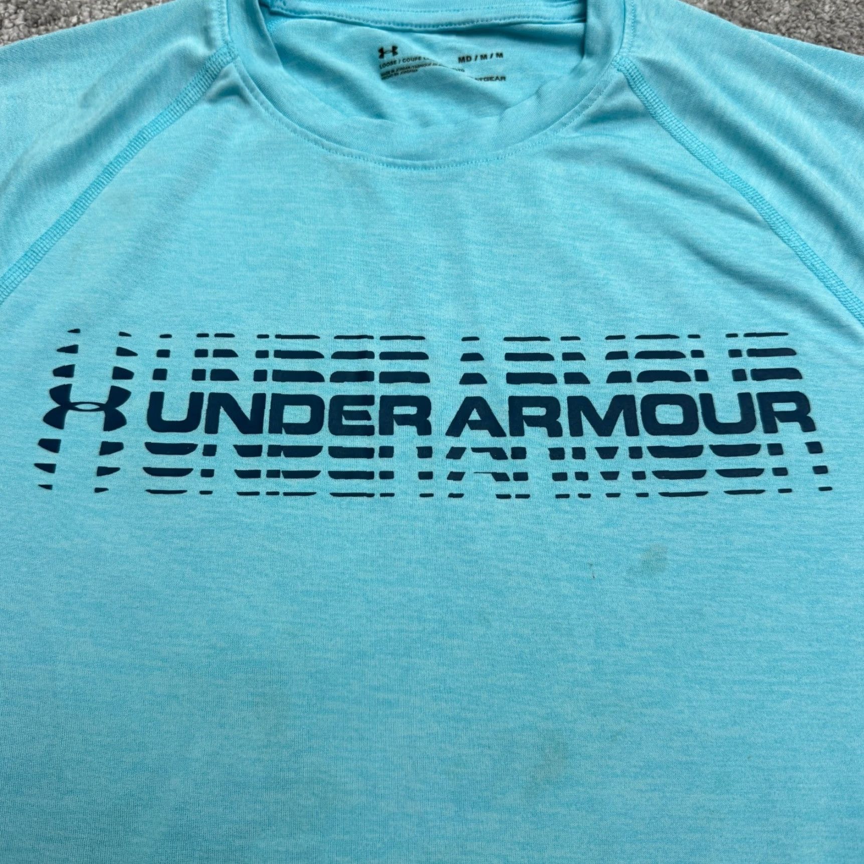Under Armour Under Armour HeatGear T-Shirt Men M Loose Fit Blue Crew Neck Active Tee Shirt Size US M / EU 48-50 / 2 - 6 Thumbnail