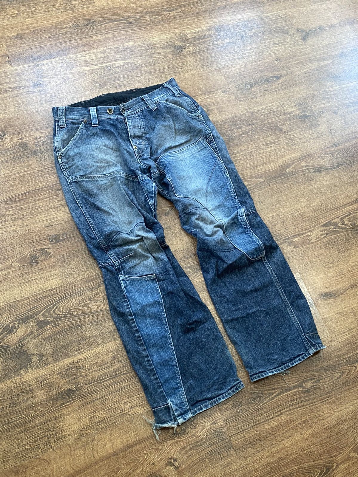 14th Addiction Vintage Y2K G Star archive Denim Cargo Baggy pants Jeans Size US 33 - 3 Thumbnail