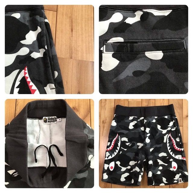 Bape 💫Glow in the dark💫 BAPE city camo shark sweat shorts ★size M Size US 32 / EU 48 - 7 Thumbnail