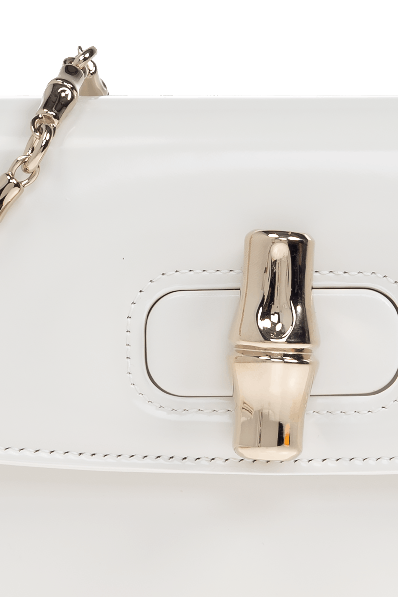Gucci o1la5ras0526 Size: OS / Bamboo Night Clutch in White Size ONE SIZE - 6 Thumbnail