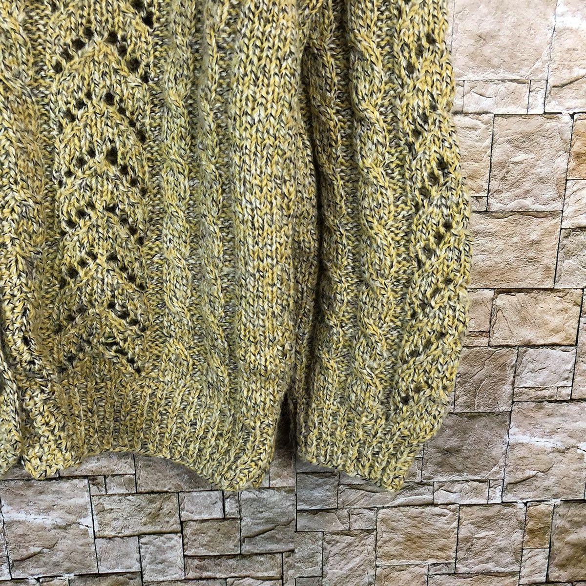 Homespun Knitwear × Japanese Brand Japan Yellow crochet Knitwear vintage #A1067 Size S / US 4 / IT 40 - 8 Thumbnail
