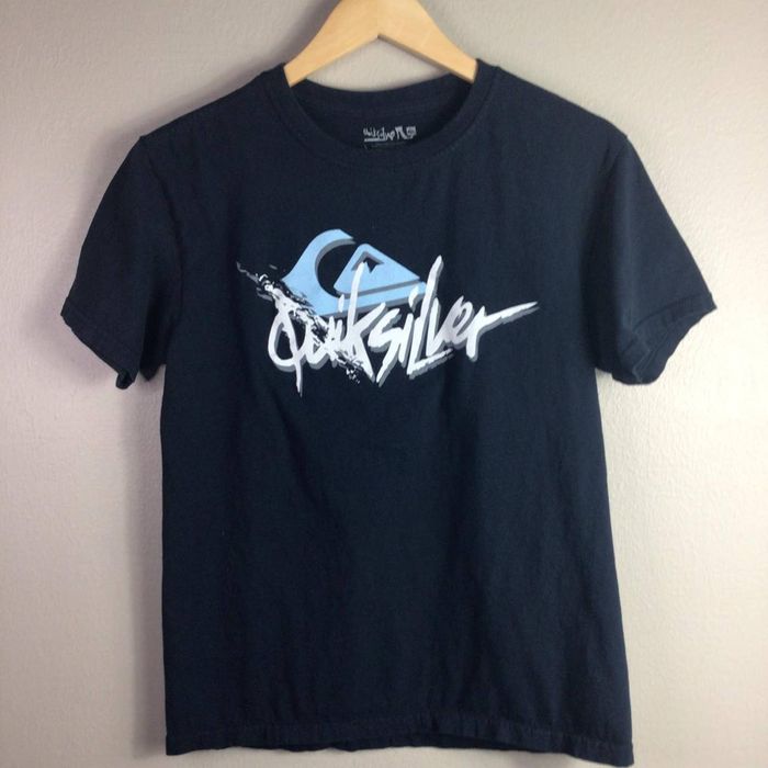 Quicksilver Quick Silver T Shirt 80s 90s vibe Navy Blue Y2K