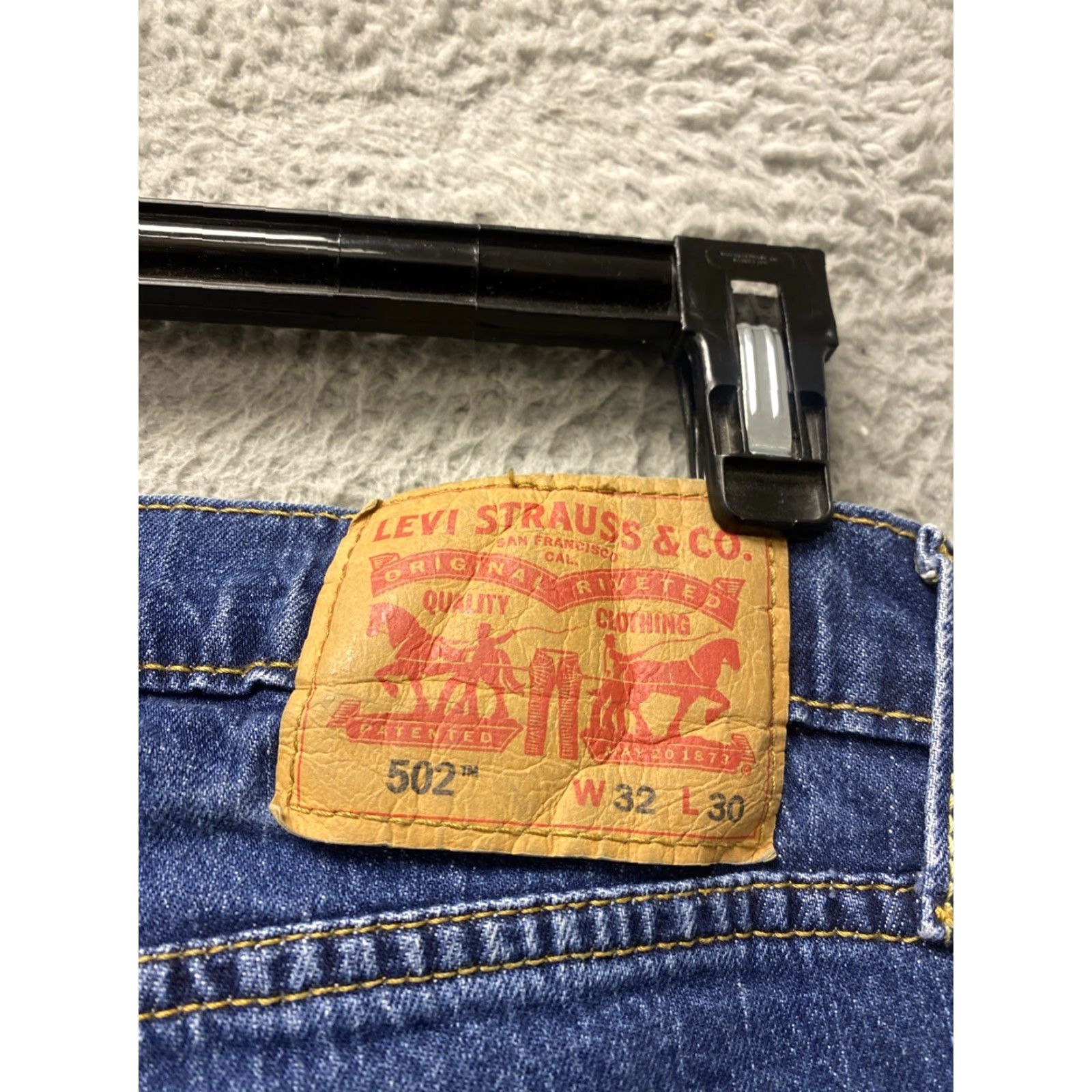 Levi's Levi's 502 Jeans 32x30 Denim Straight Fit Men Blue Classic Casual, 5-Pocket, Mid-Rise Size US 32 / EU 48 - 8 Thumbnail