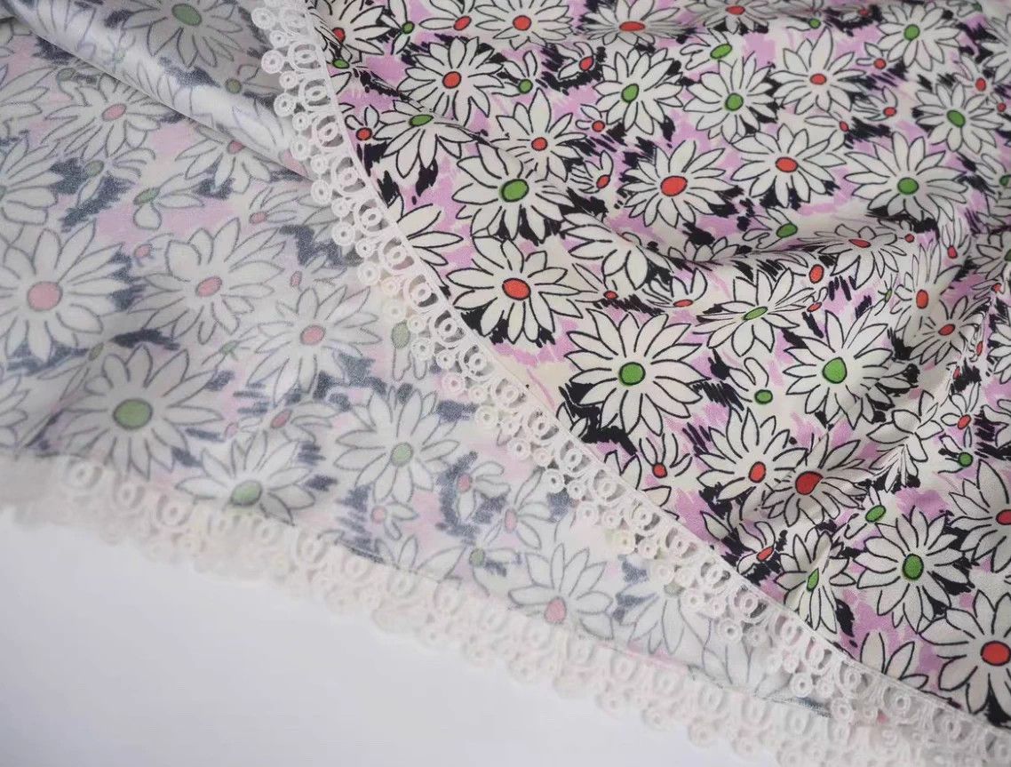 Miu Miu SS21 MIUMIU Floral Print Midi Length Skirt, Size 40 Size 27" / US 4 / IT 40 - 6 Thumbnail