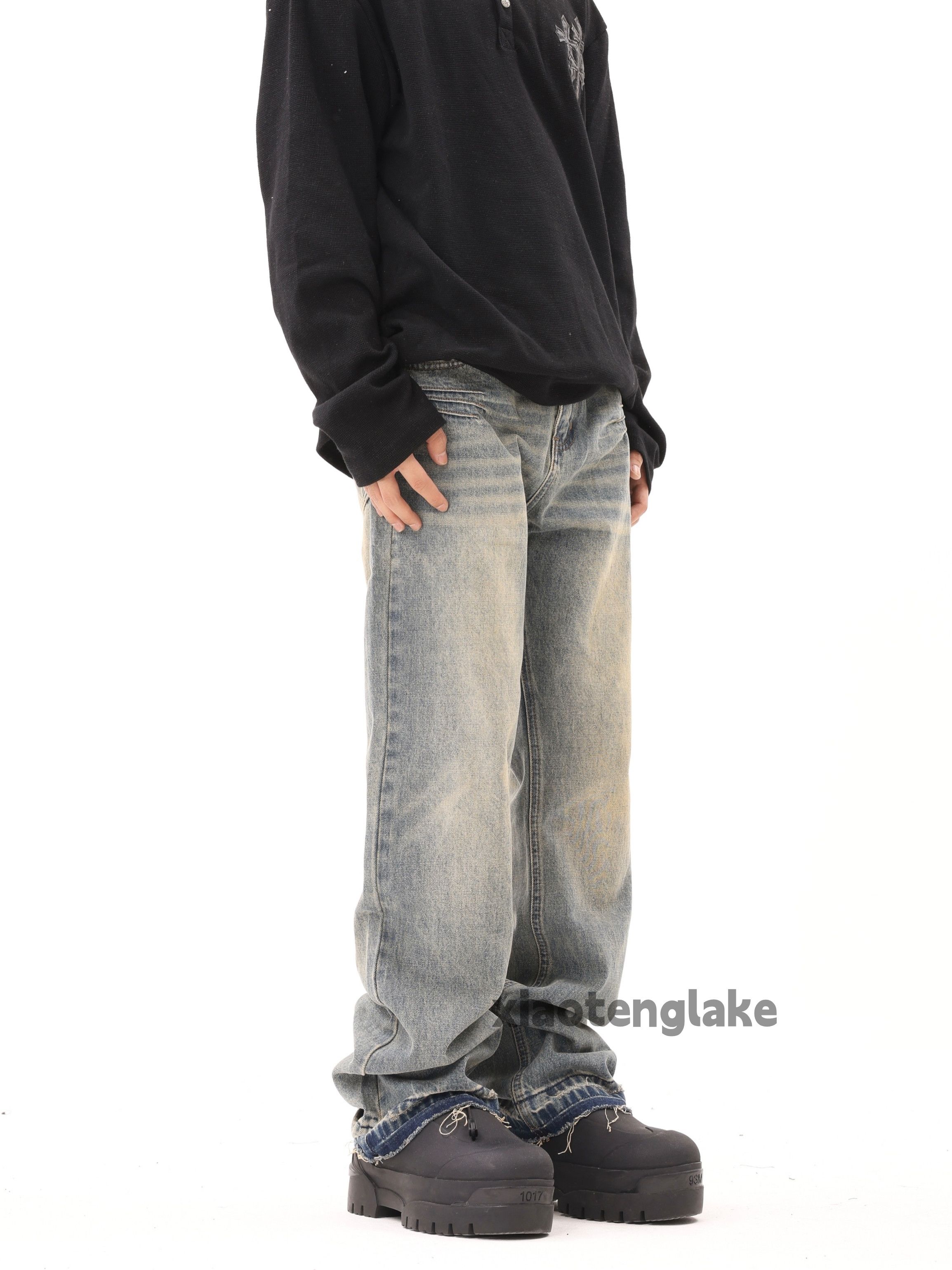 Jean × Vintage washed faded cleanfit yuppie grunge jeans Size US 32 / EU 48 - 5 Thumbnail