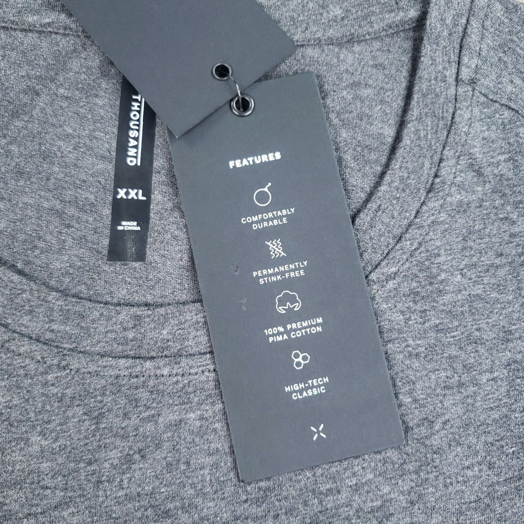 Ten Thousand Ten Thousand Essential Shirt Mens 2XL Gray Cotton Athletic Crew Neck Pullover T-Shirt 2XL Mens Gym & Training Size US XXL / EU 58 / 5 - 7 Thumbnail