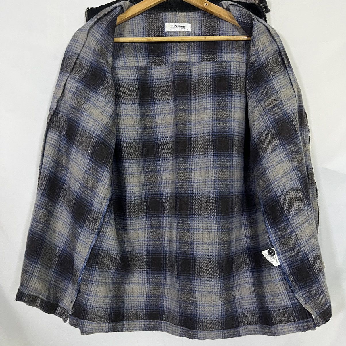 Renoma UP RENOMA PLAID WOOL ZIPPED UP SHIRT Size US L / EU 52-54 / 3 - 2 Thumbnail