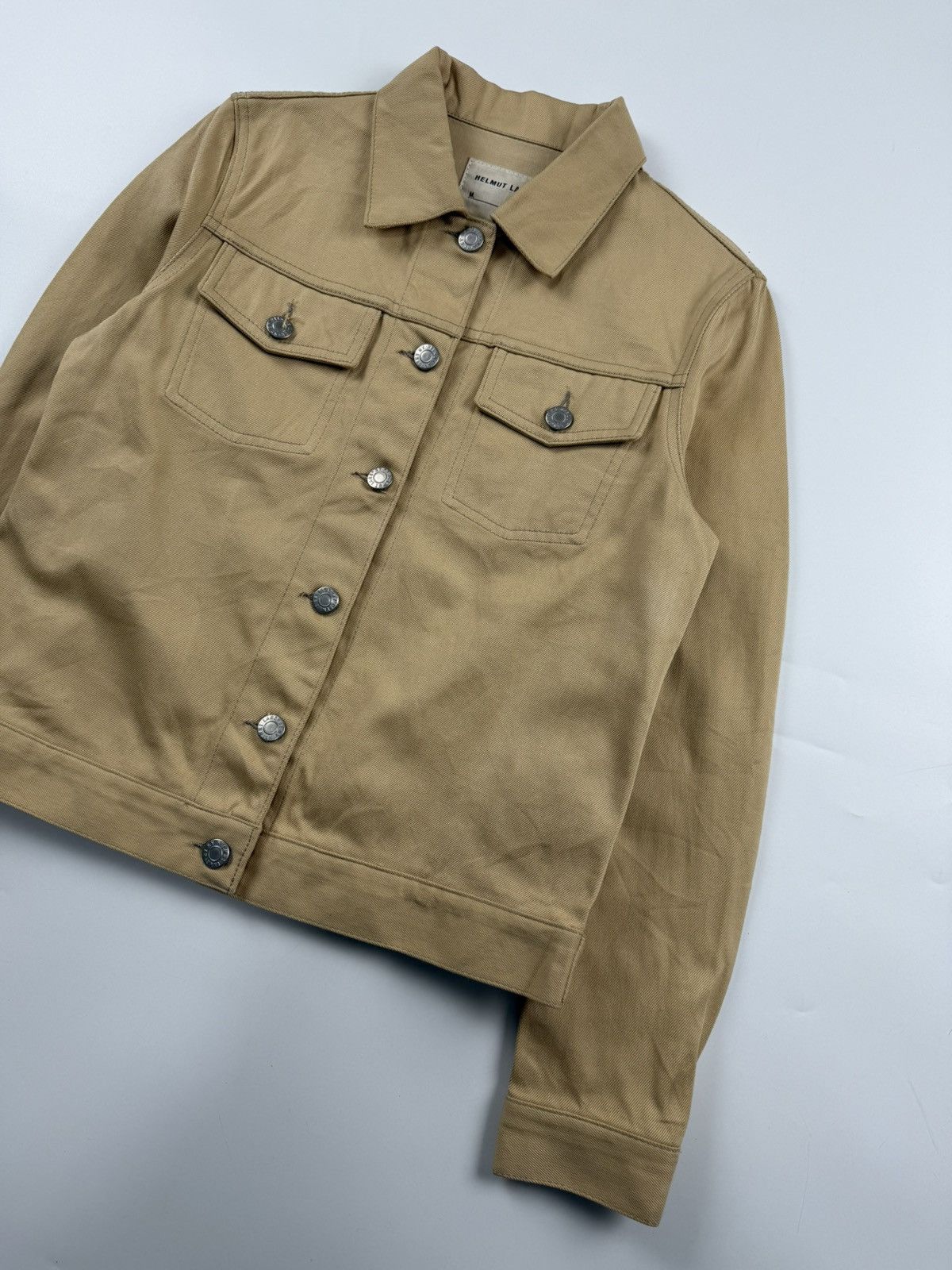Helmut Lang Helmut Lang Raw Silk Denim Trucker Size US XS / EU 42 / 0 - 4 Thumbnail
