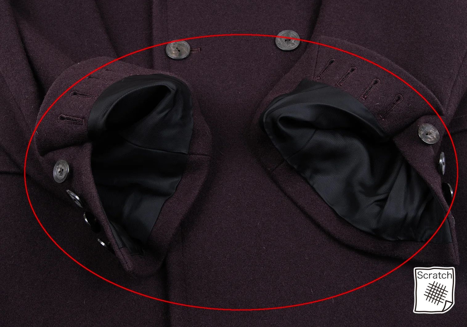 Jean Paul Gaultier Wool Nylon Peak Lapel Coat in Burdy Size 48 Size US M / EU 48-50 / 2 - 8 Thumbnail