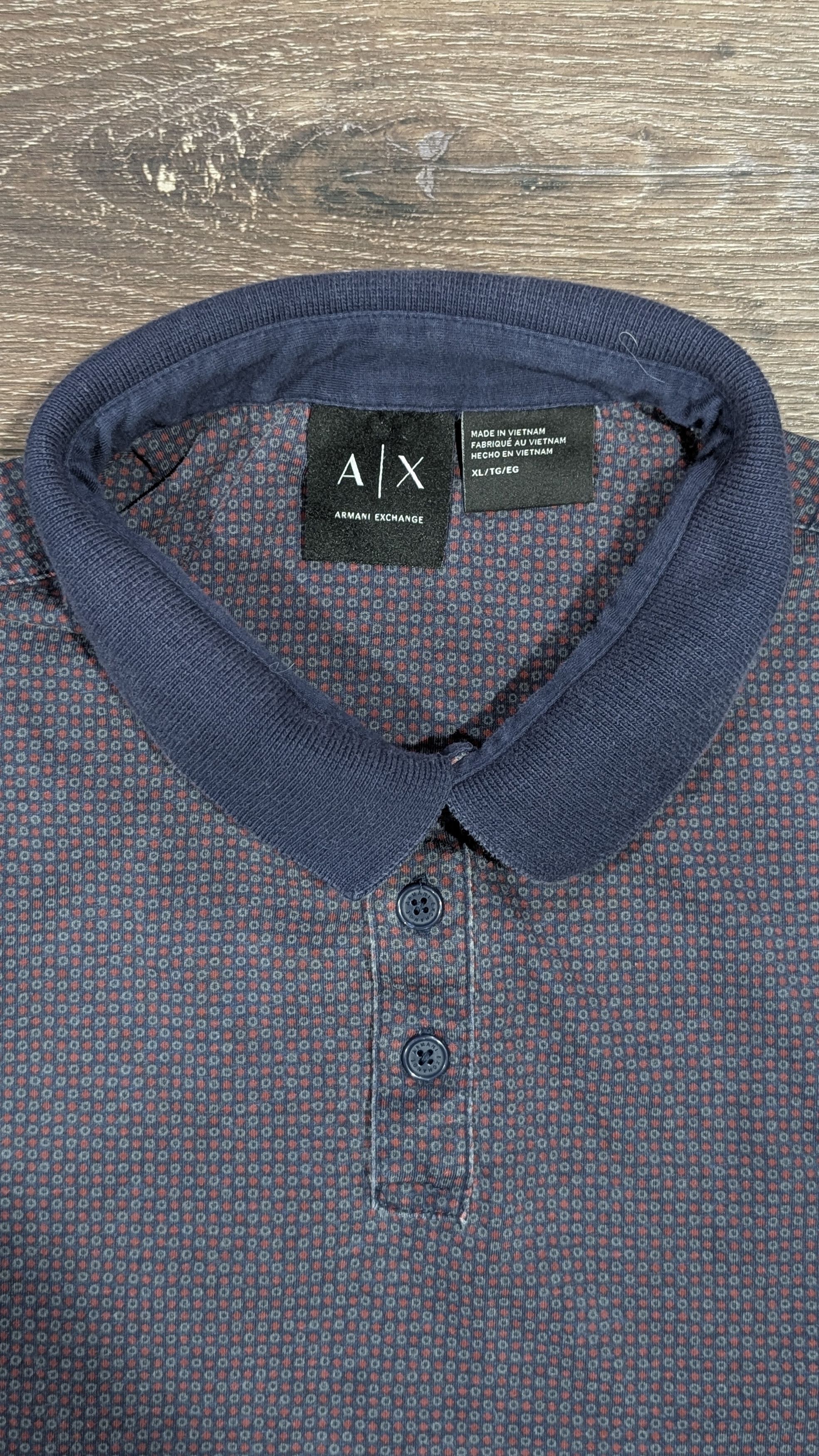 Armani Exchange Armani Exchange blue patterned polo shirt - SIZE XL Size US XL / EU 56 / 4 - 3 Thumbnail