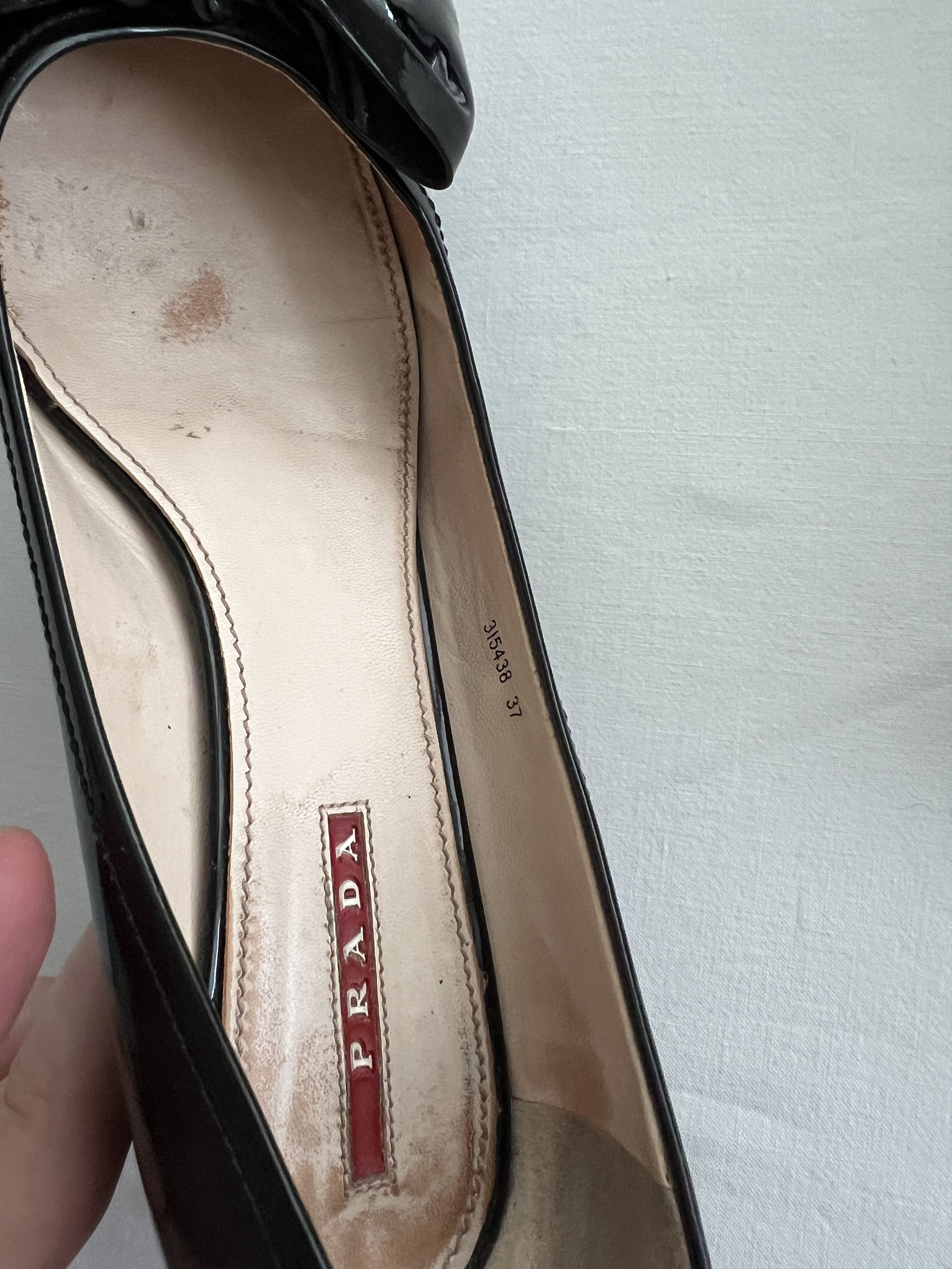 Prada × Vintage Vintage Prada Black Heels Size US 7 / IT 37 - 8 Thumbnail