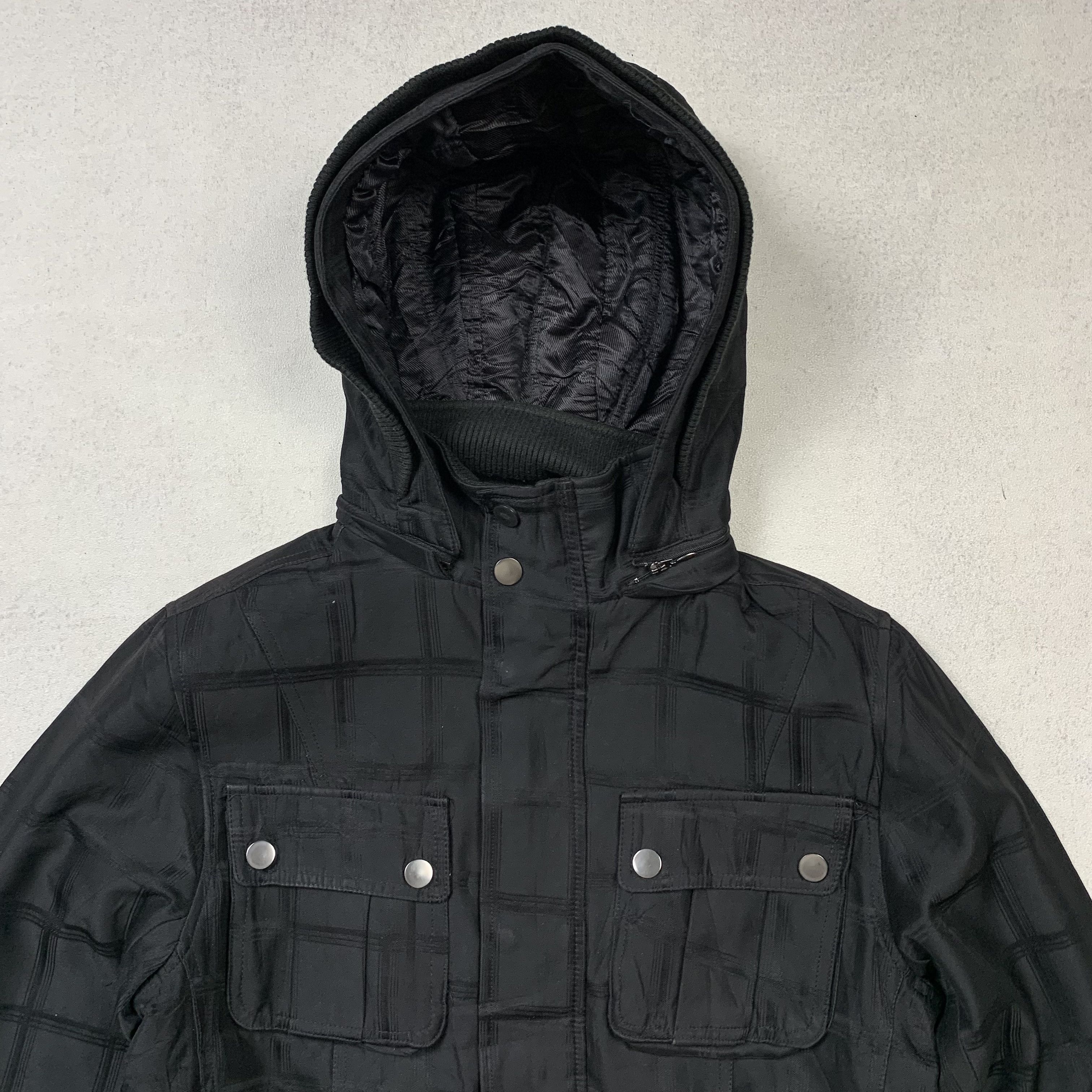Japanese Brand Bareback Black Shadow Plaid Belted Jacket Bondage Size US M / EU 48-50 / 2 - 3 Thumbnail